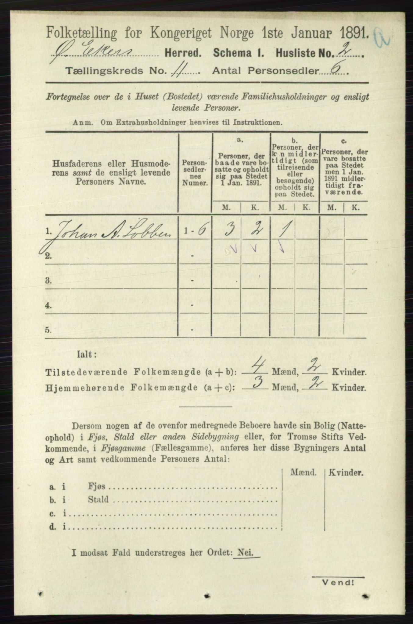 RA, 1891 census for 0624 Øvre Eiker, 1891, p. 4493