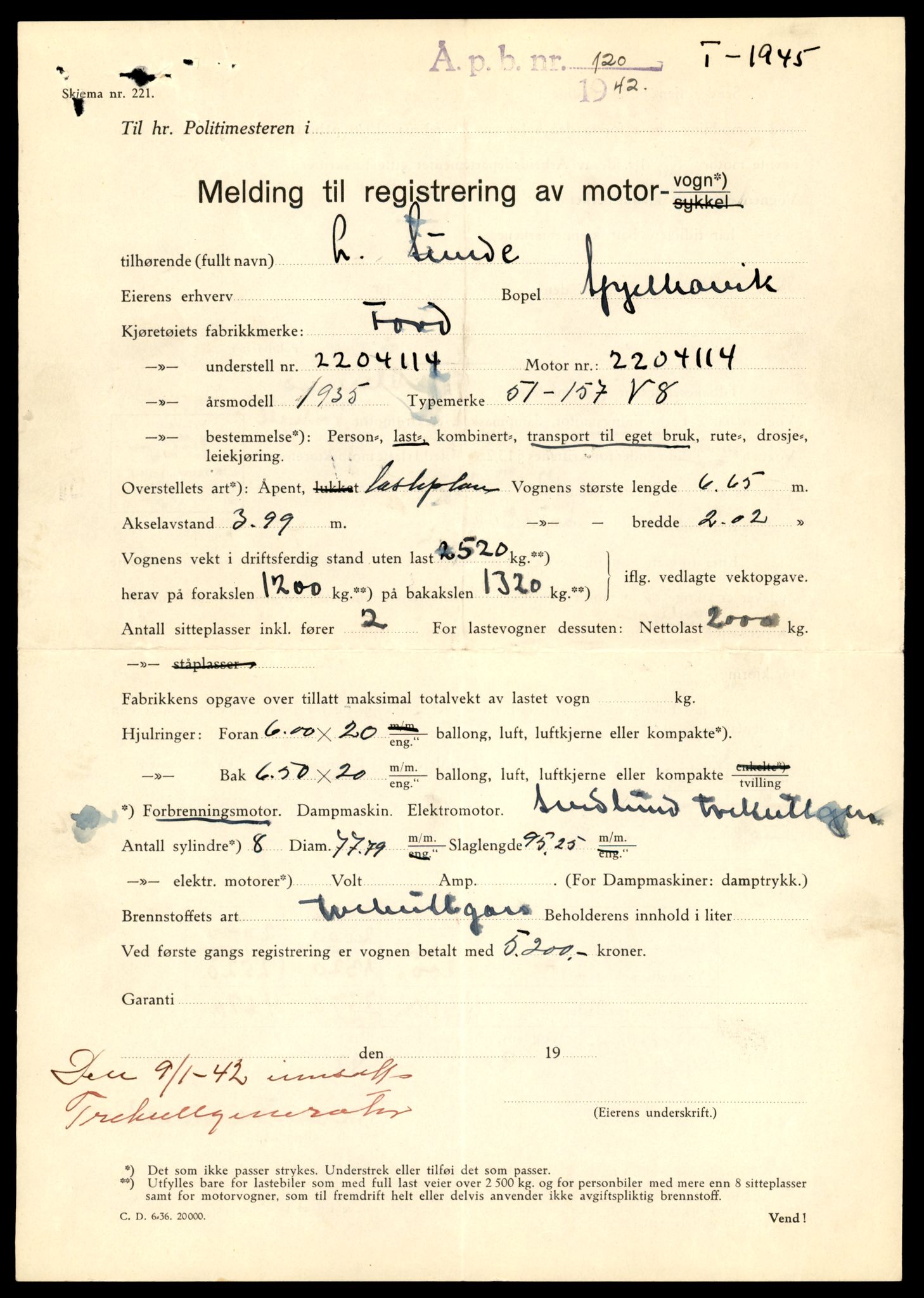 Møre og Romsdal vegkontor - Ålesund trafikkstasjon, AV/SAT-A-4099/F/Fe/L0033: Registreringskort for kjøretøy T 12151 - T 12474, 1927-1998, p. 2013