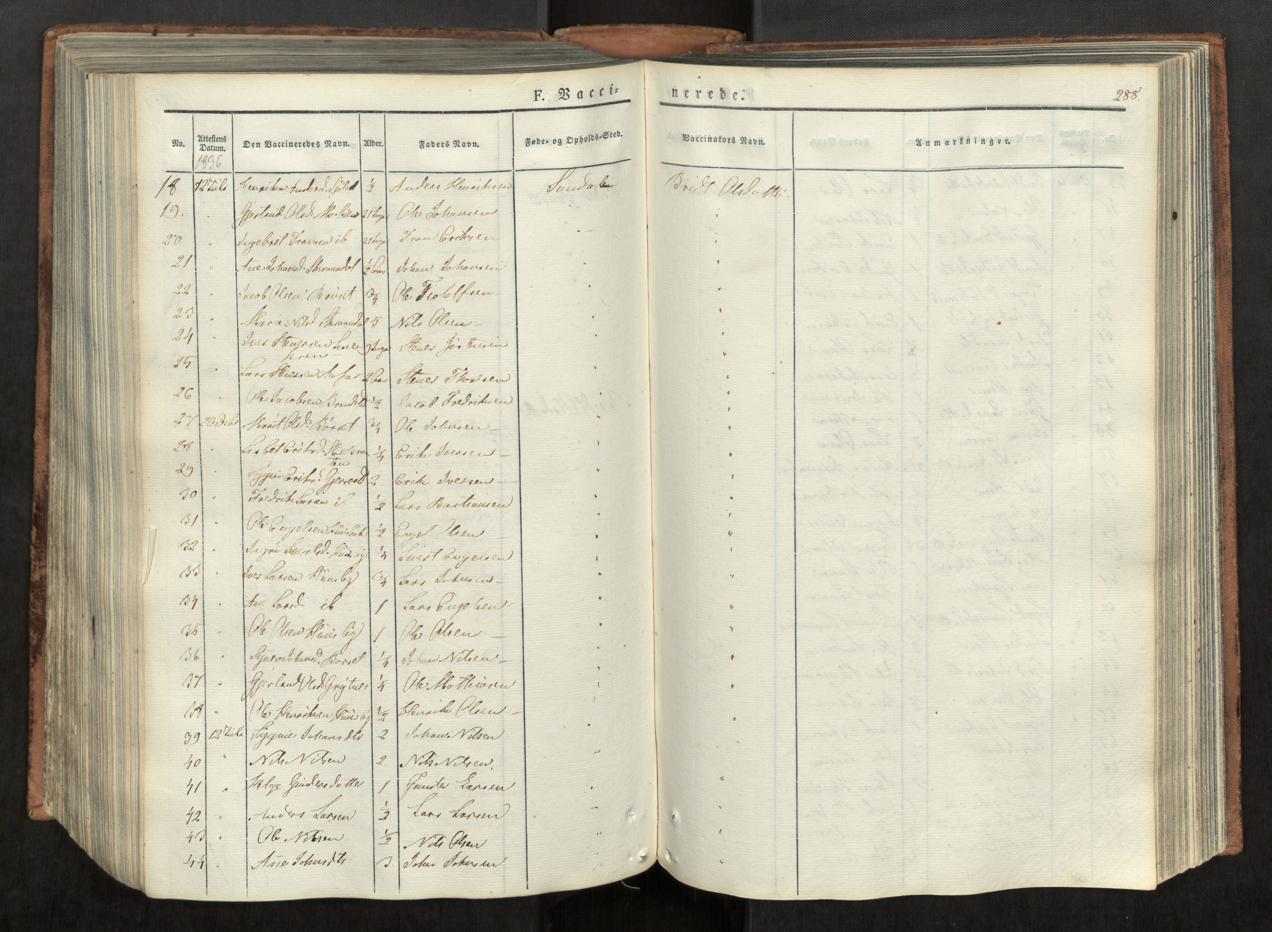 Ministerialprotokoller, klokkerbøker og fødselsregistre - Møre og Romsdal, SAT/A-1454/590/L1012: Parish register (official) no. 590A04, 1832-1846, p. 288