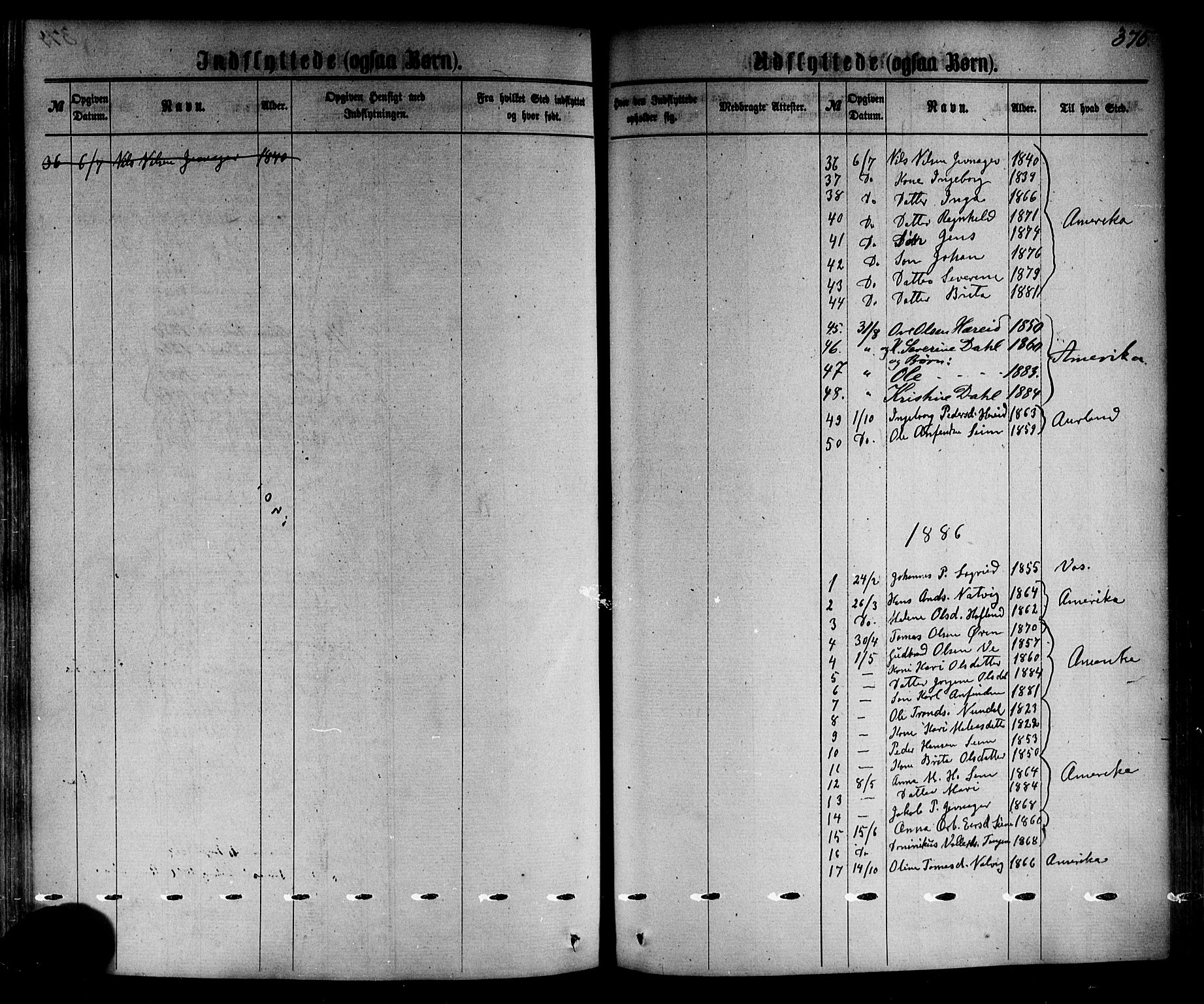 Årdal sokneprestembete, SAB/A-81701: Parish register (official) no. A 3, 1863-1886, p. 375