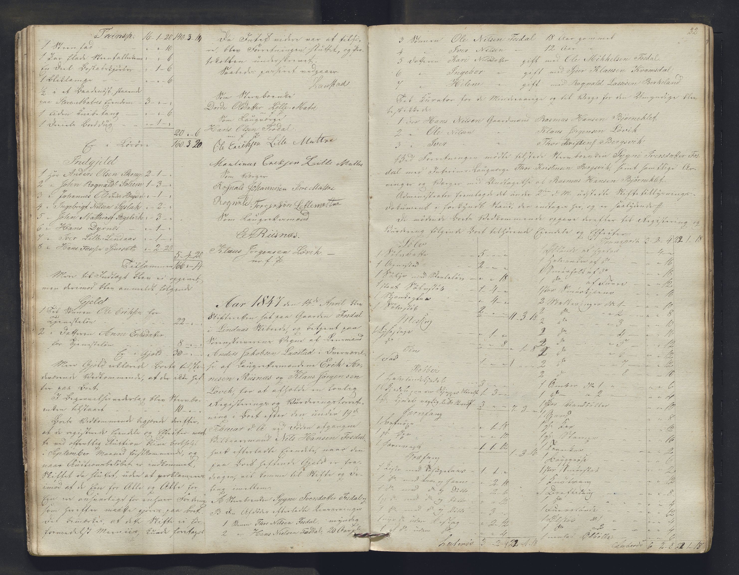 Nordhordland sorenskrivar, AV/SAB-A-2901/1/H/Hb/L0015: Registreringsprotokollar, 1846-1850, p. 22