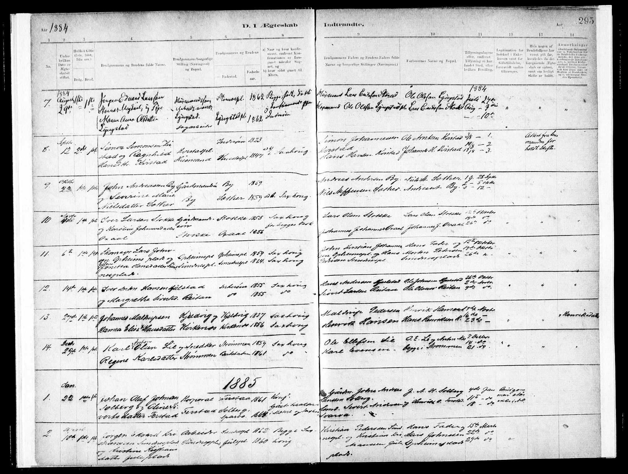 Ministerialprotokoller, klokkerbøker og fødselsregistre - Nord-Trøndelag, SAT/A-1458/730/L0285: Parish register (official) no. 730A10, 1879-1914, p. 295