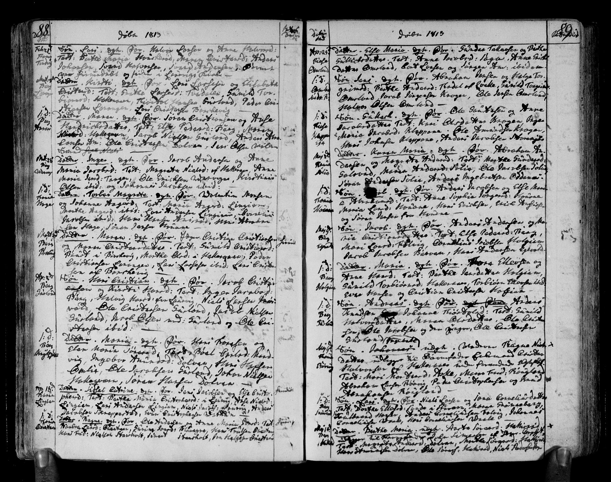 Brunlanes kirkebøker, AV/SAKO-A-342/F/Fa/L0002: Parish register (official) no. I 2, 1802-1834, p. 88-89