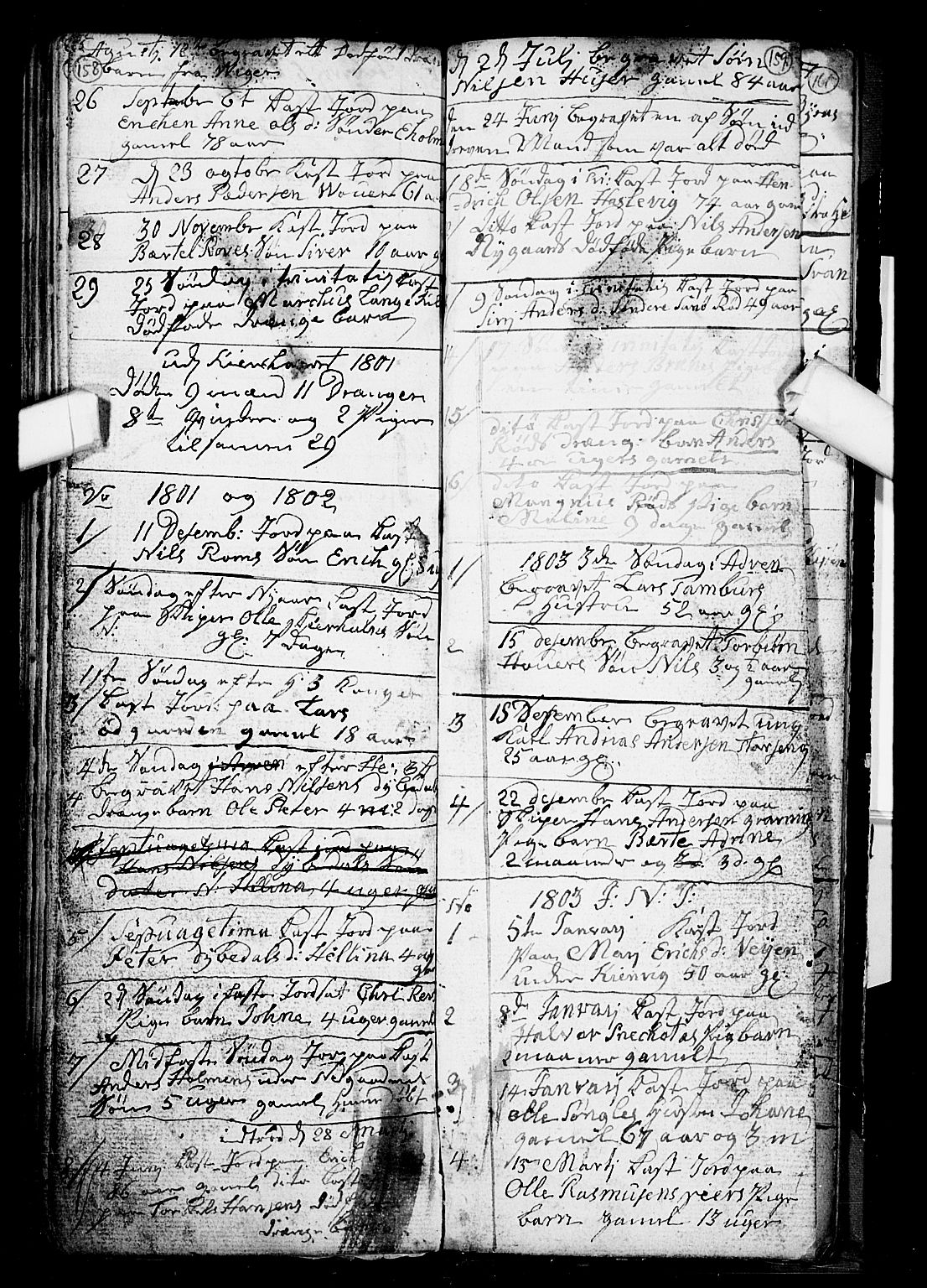 Hvaler prestekontor Kirkebøker, SAO/A-2001/F/Fa/L0002: Parish register (official) no. I 2, 1749-1816, p. 158-159