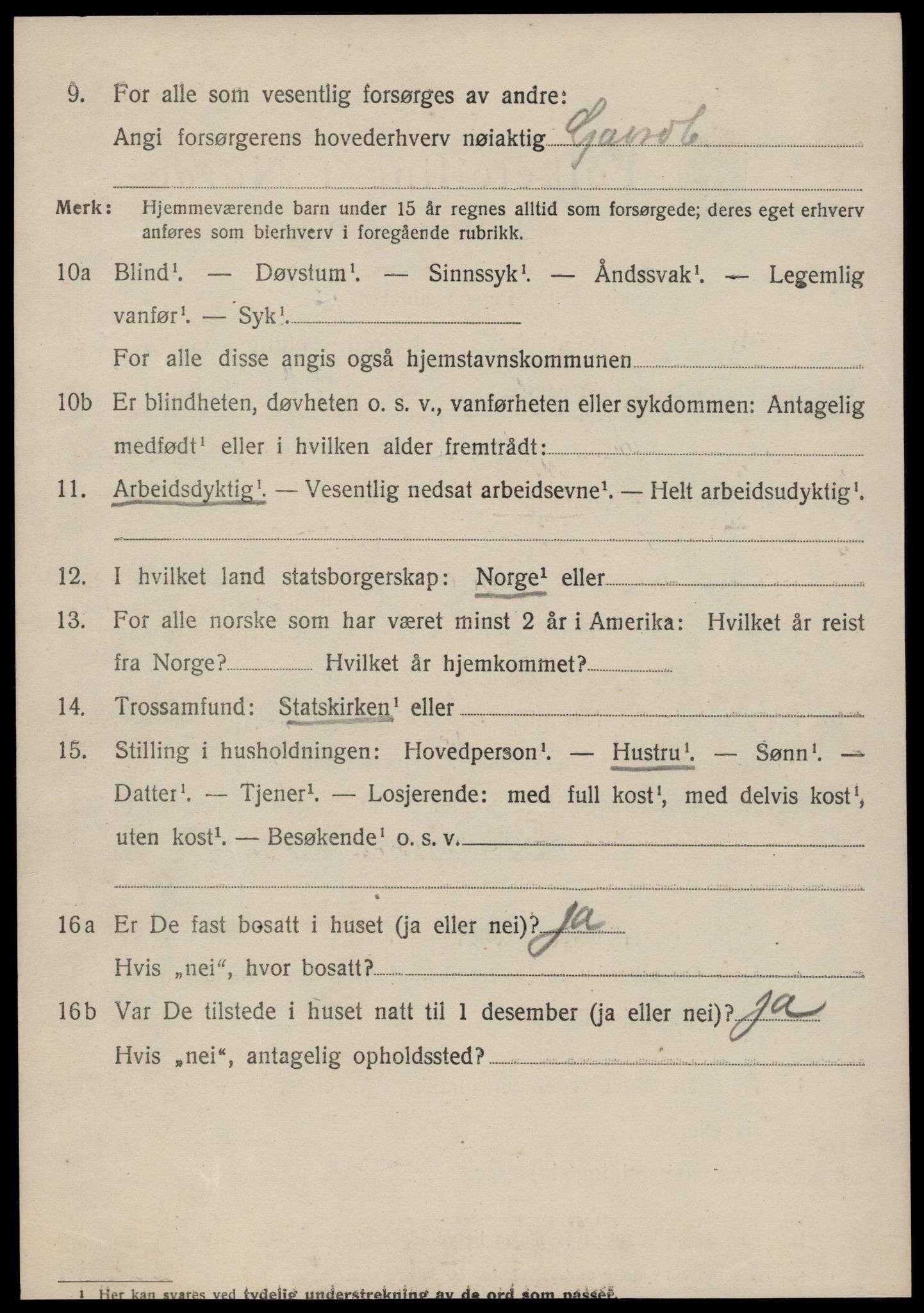 SAT, 1920 census for Sunnylven, 1920, p. 913