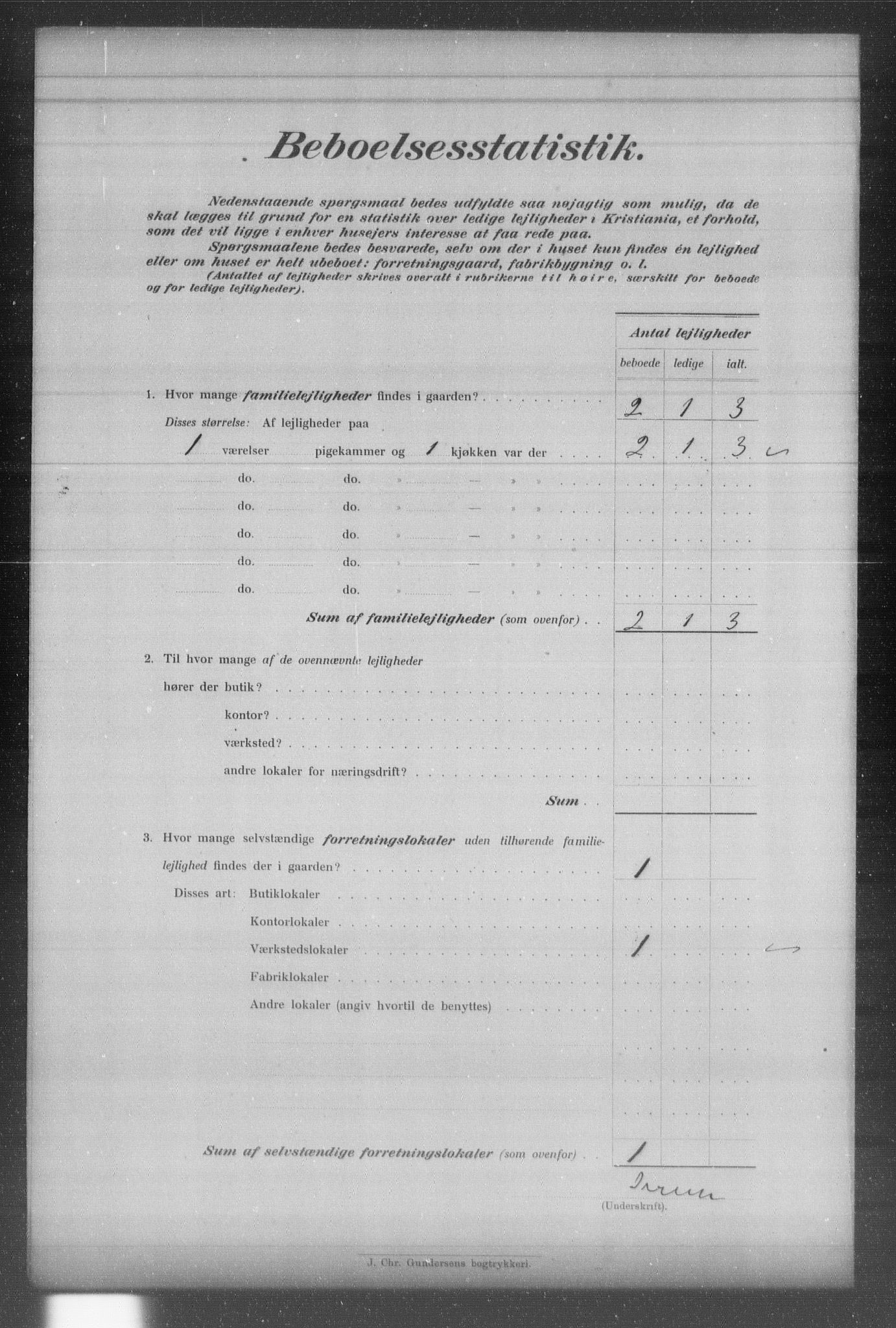 OBA, Municipal Census 1903 for Kristiania, 1903, p. 8609