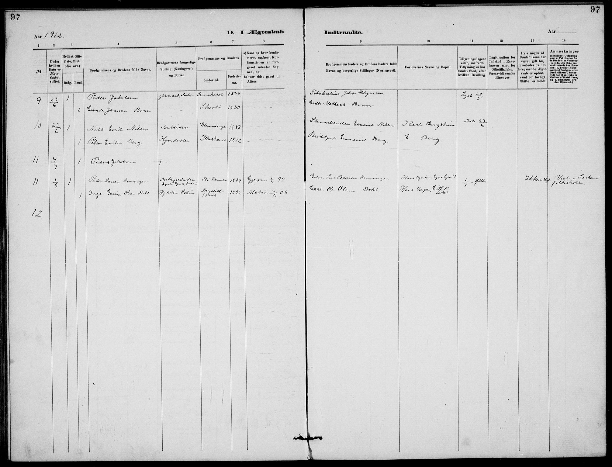 Rjukan kirkebøker, SAKO/A-294/G/Ga/L0001: Parish register (copy) no. 1, 1880-1914, p. 97