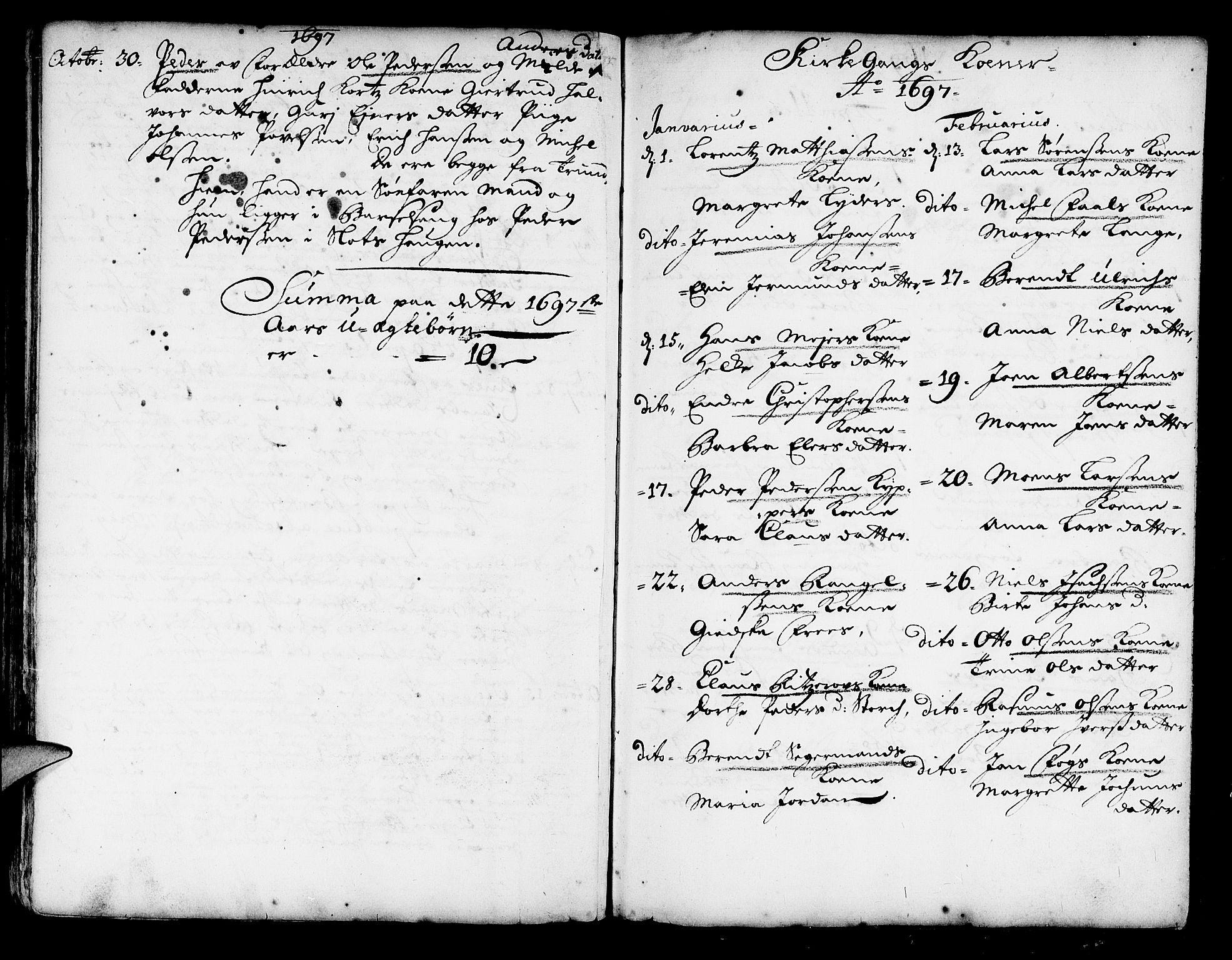 Korskirken sokneprestembete, SAB/A-76101/H/Haa/L0002: Parish register (official) no. A 2, 1688-1697