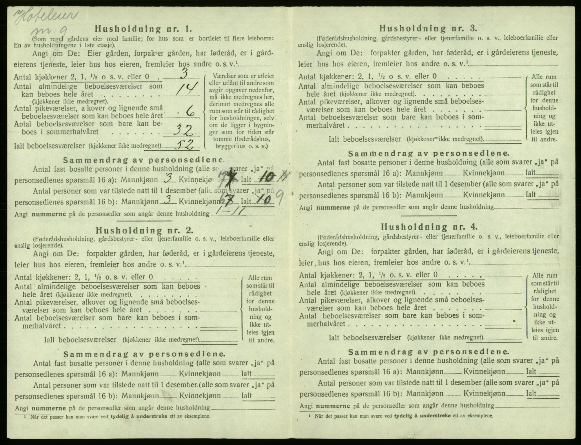 SAB, 1920 census for Granvin, 1920, p. 236