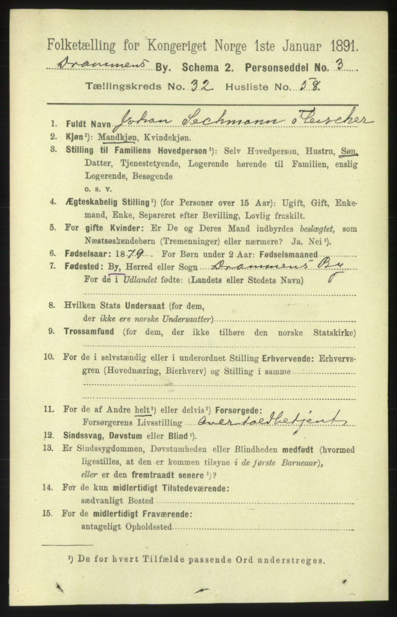 RA, 1891 census for 0602 Drammen, 1891, p. 20075