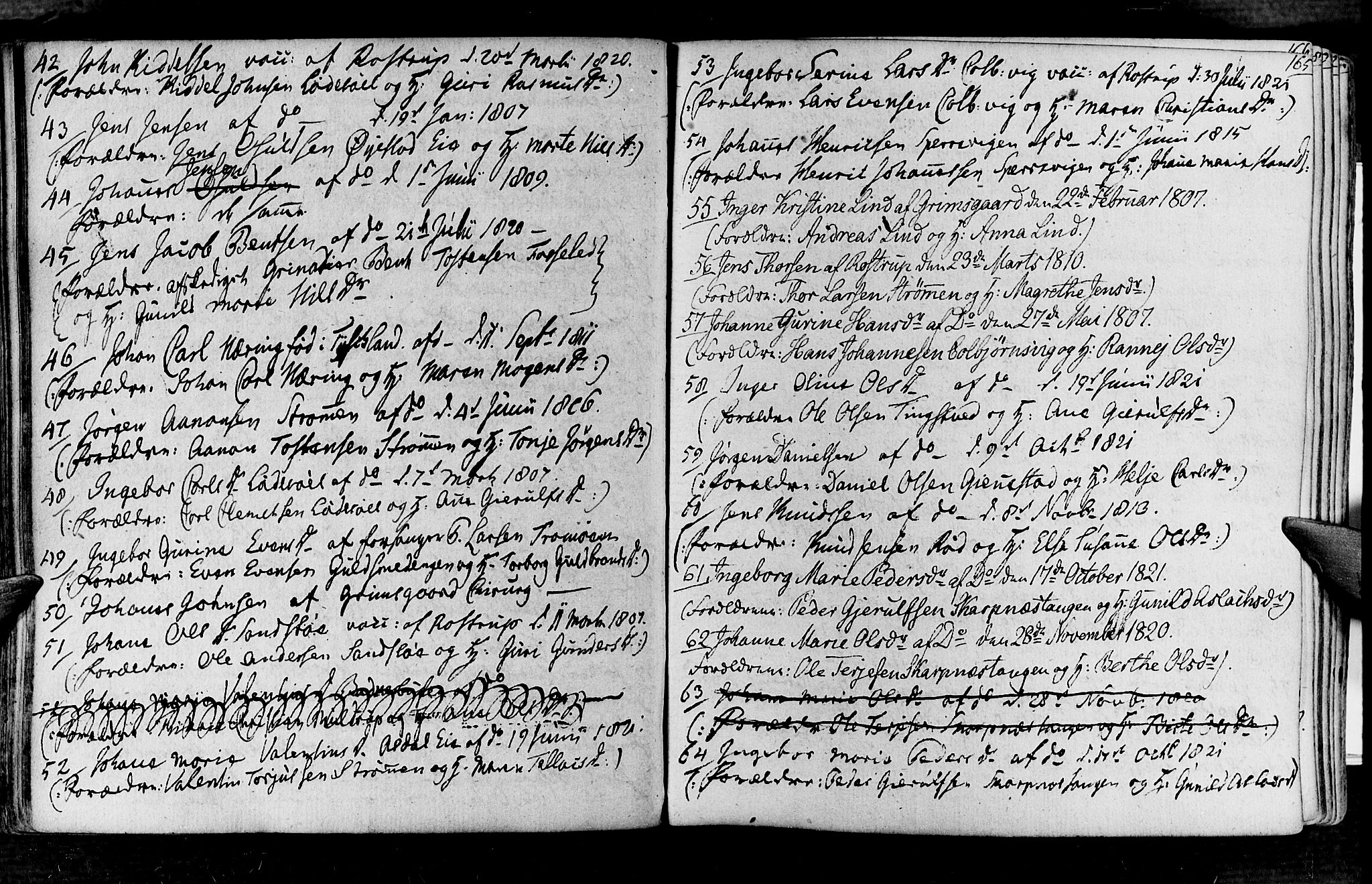 Øyestad sokneprestkontor, AV/SAK-1111-0049/F/Fa/L0011: Parish register (official) no. A 11, 1805-1824, p. 165