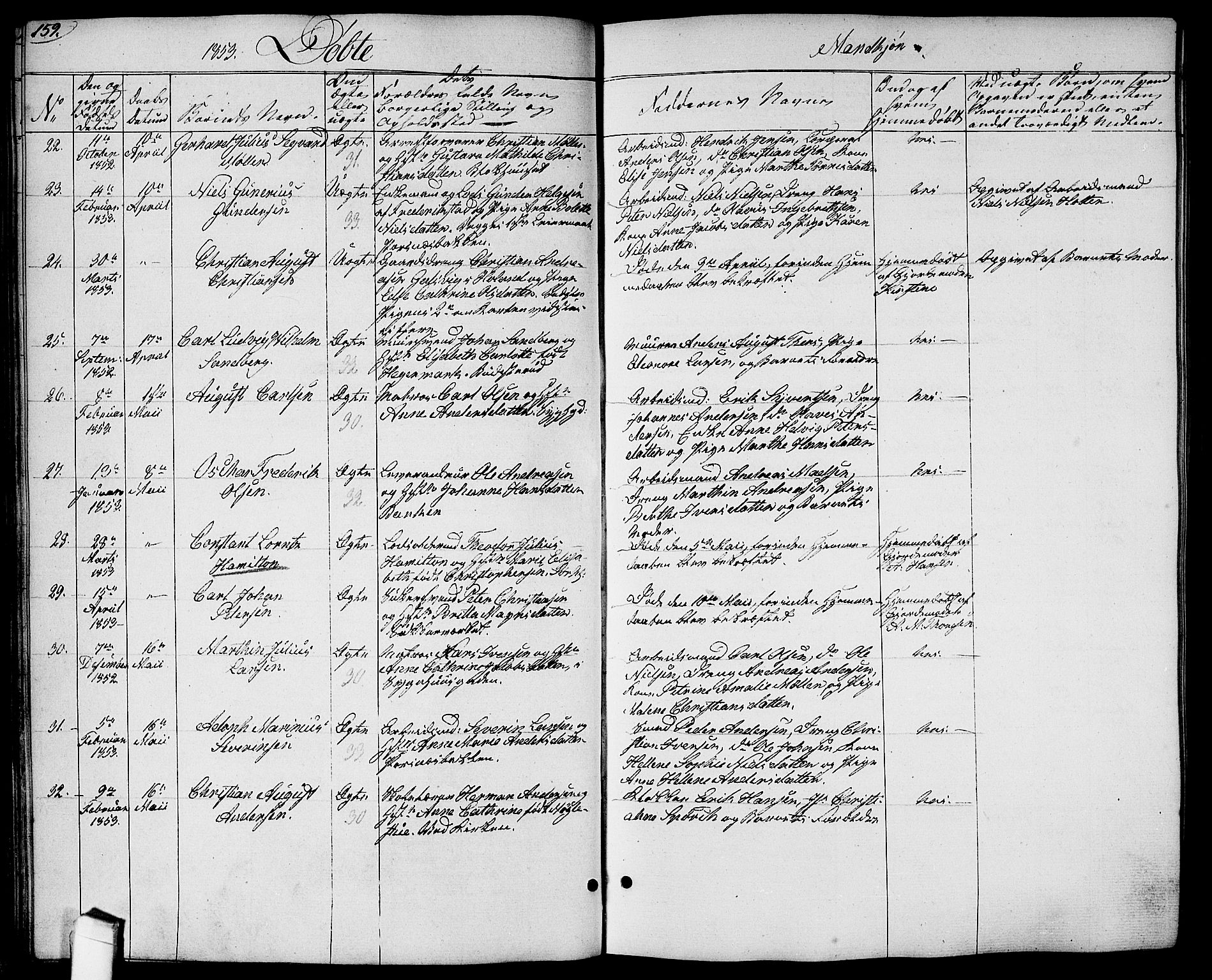 Halden prestekontor Kirkebøker, SAO/A-10909/G/Ga/L0004: Parish register (copy) no. 4, 1845-1854, p. 159