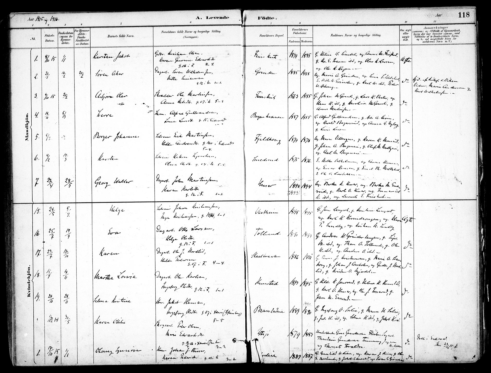 Nes prestekontor Kirkebøker, SAO/A-10410/F/Fb/L0002: Parish register (official) no. II 2, 1883-1918, p. 118