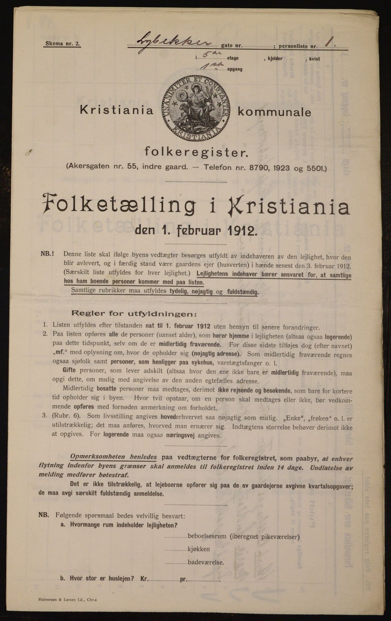 OBA, Municipal Census 1912 for Kristiania, 1912, p. 58801