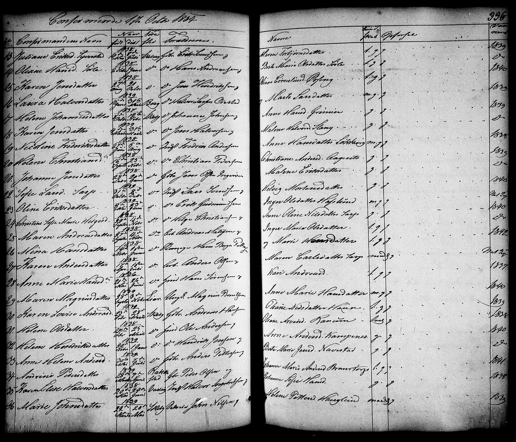 Skjeberg prestekontor Kirkebøker, AV/SAO-A-10923/F/Fa/L0006: Parish register (official) no. I 6, 1846-1858, p. 336