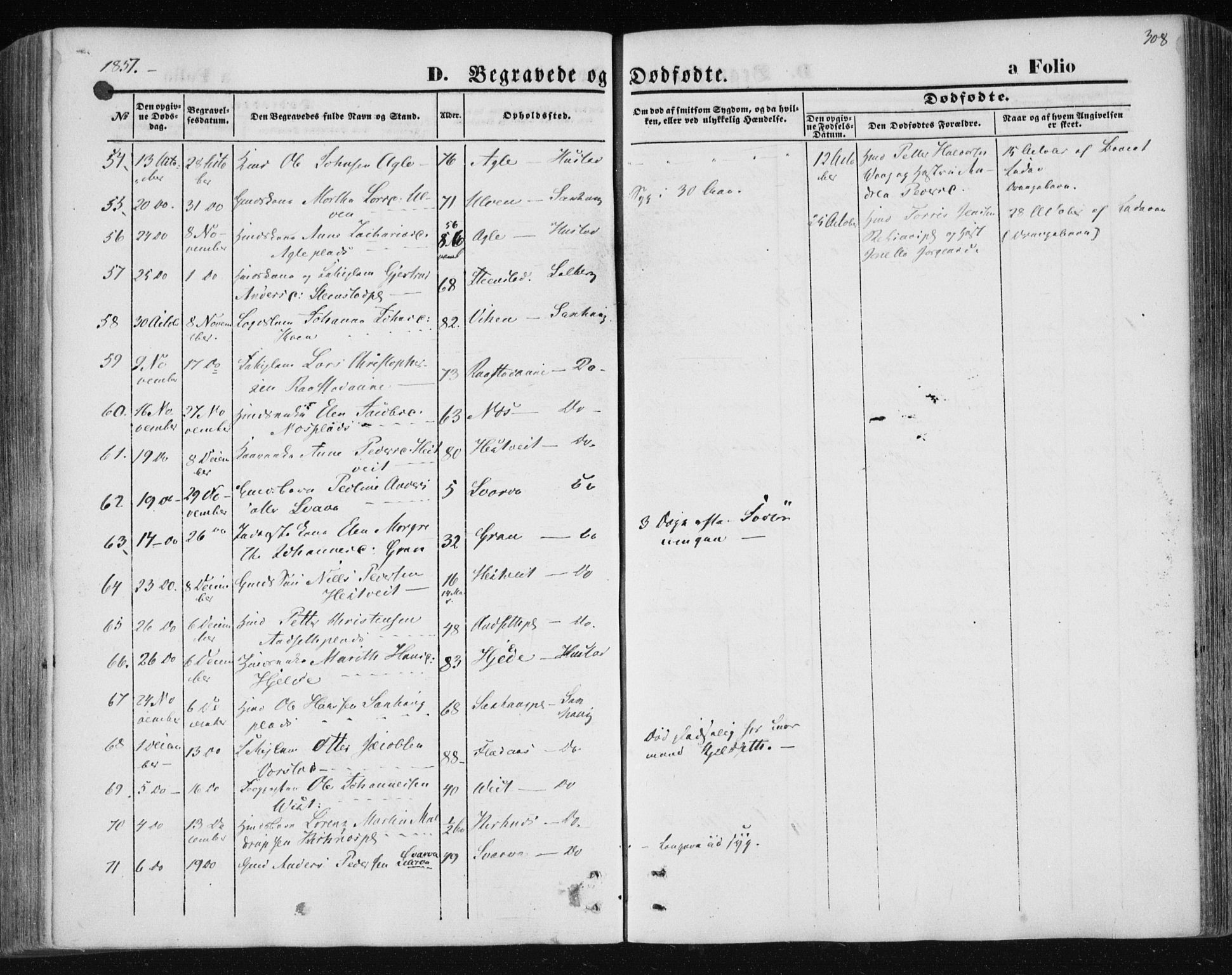 Ministerialprotokoller, klokkerbøker og fødselsregistre - Nord-Trøndelag, SAT/A-1458/730/L0283: Parish register (official) no. 730A08, 1855-1865, p. 308