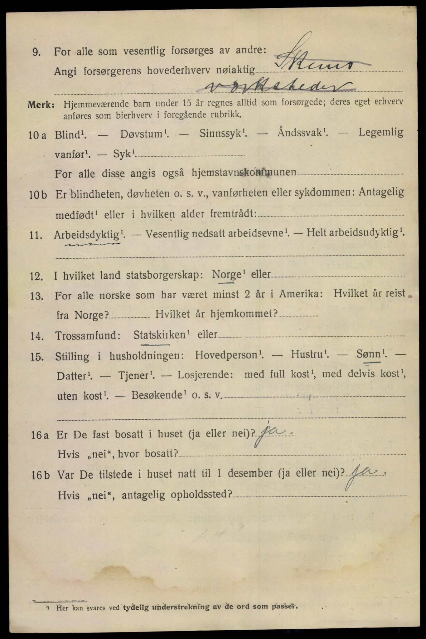 SAKO, 1920 census for Skien, 1920, p. 29601