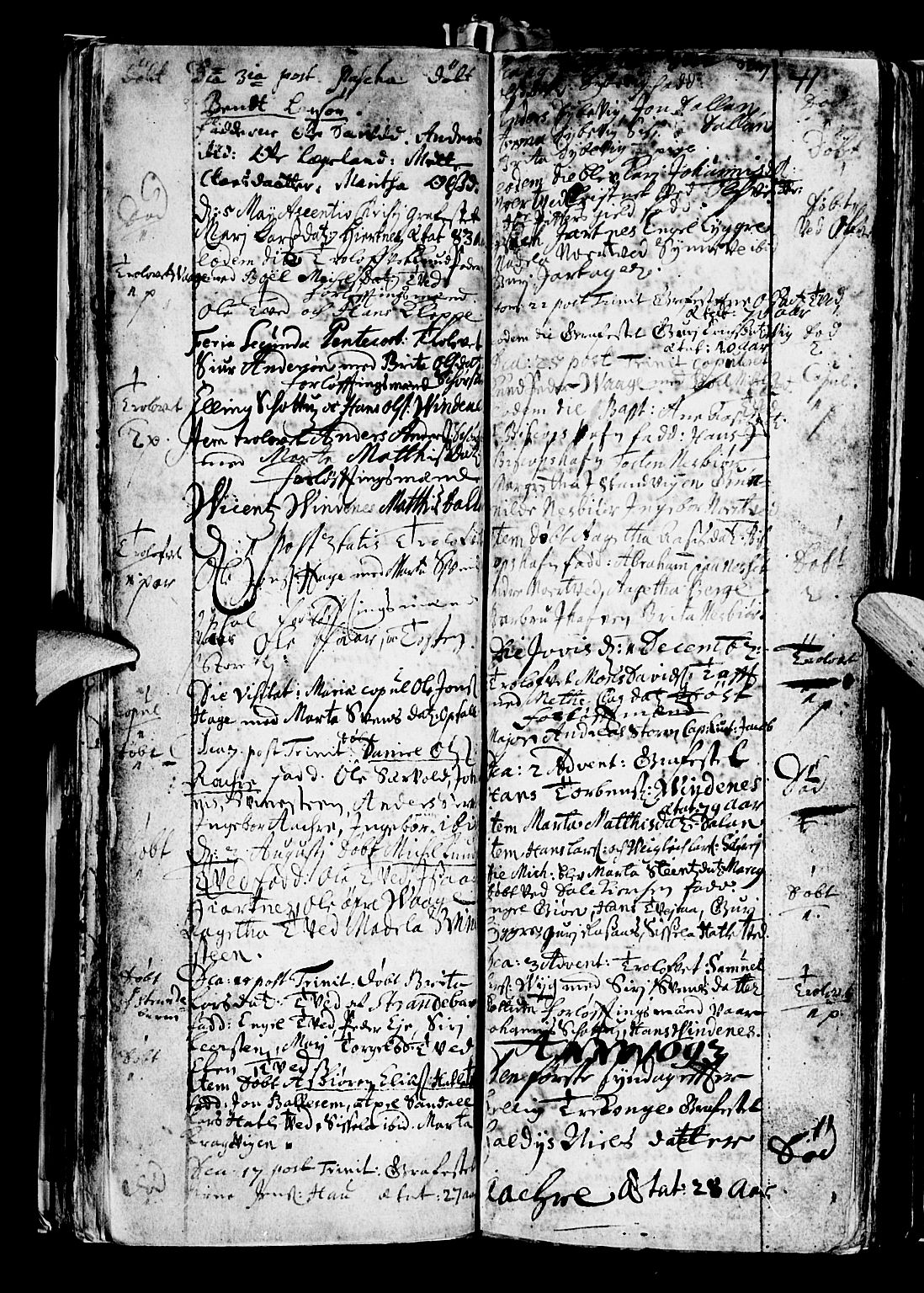Os sokneprestembete, AV/SAB-A-99929: Parish register (official) no. A 5, 1669-1760, p. 41