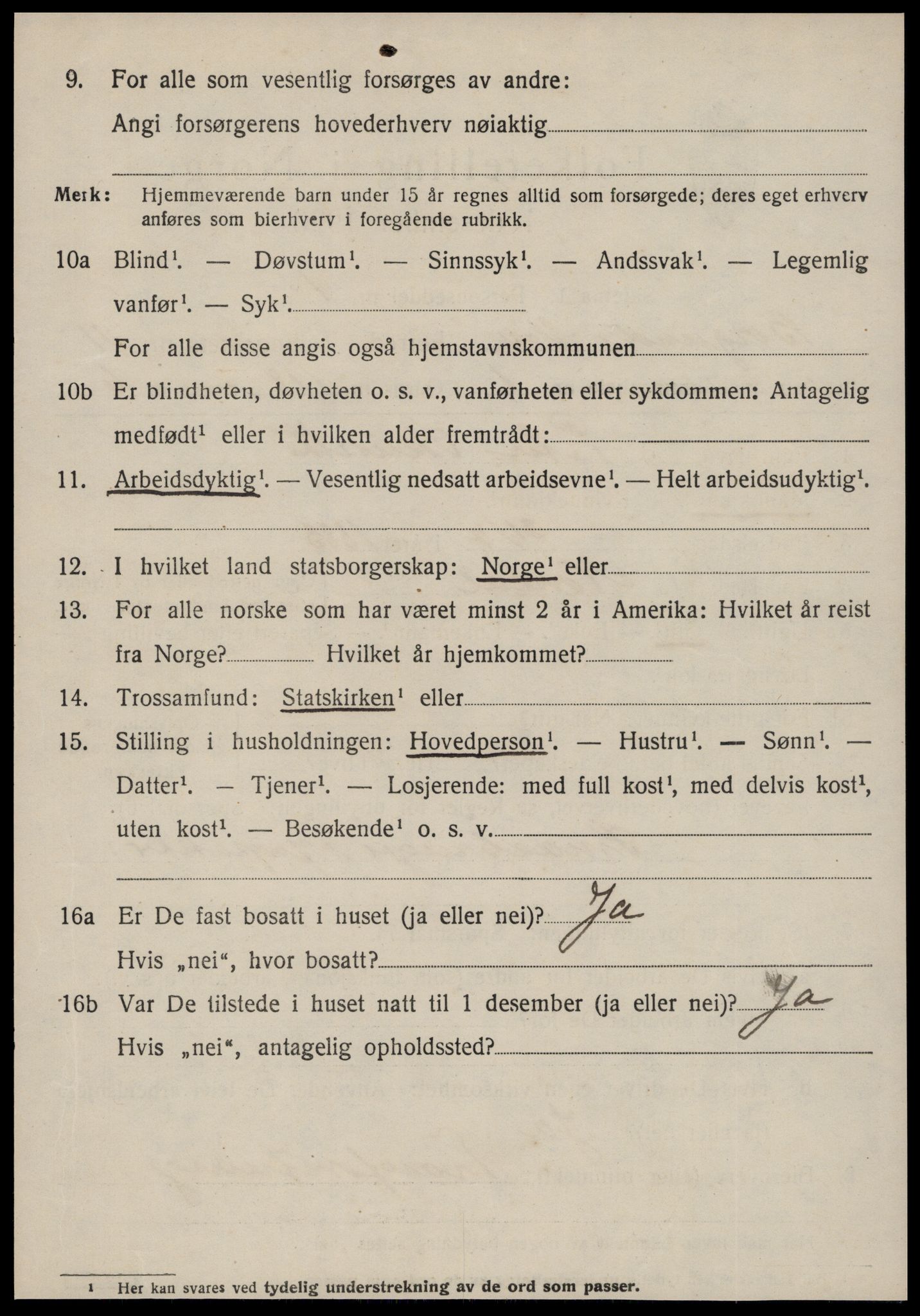 SAT, 1920 census for Borgund, 1920, p. 9839