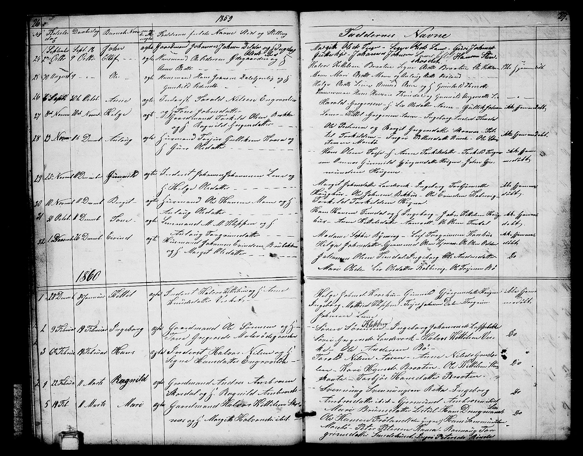 Hjartdal kirkebøker, SAKO/A-270/G/Gb/L0002: Parish register (copy) no. II 2, 1854-1884, p. 26-27