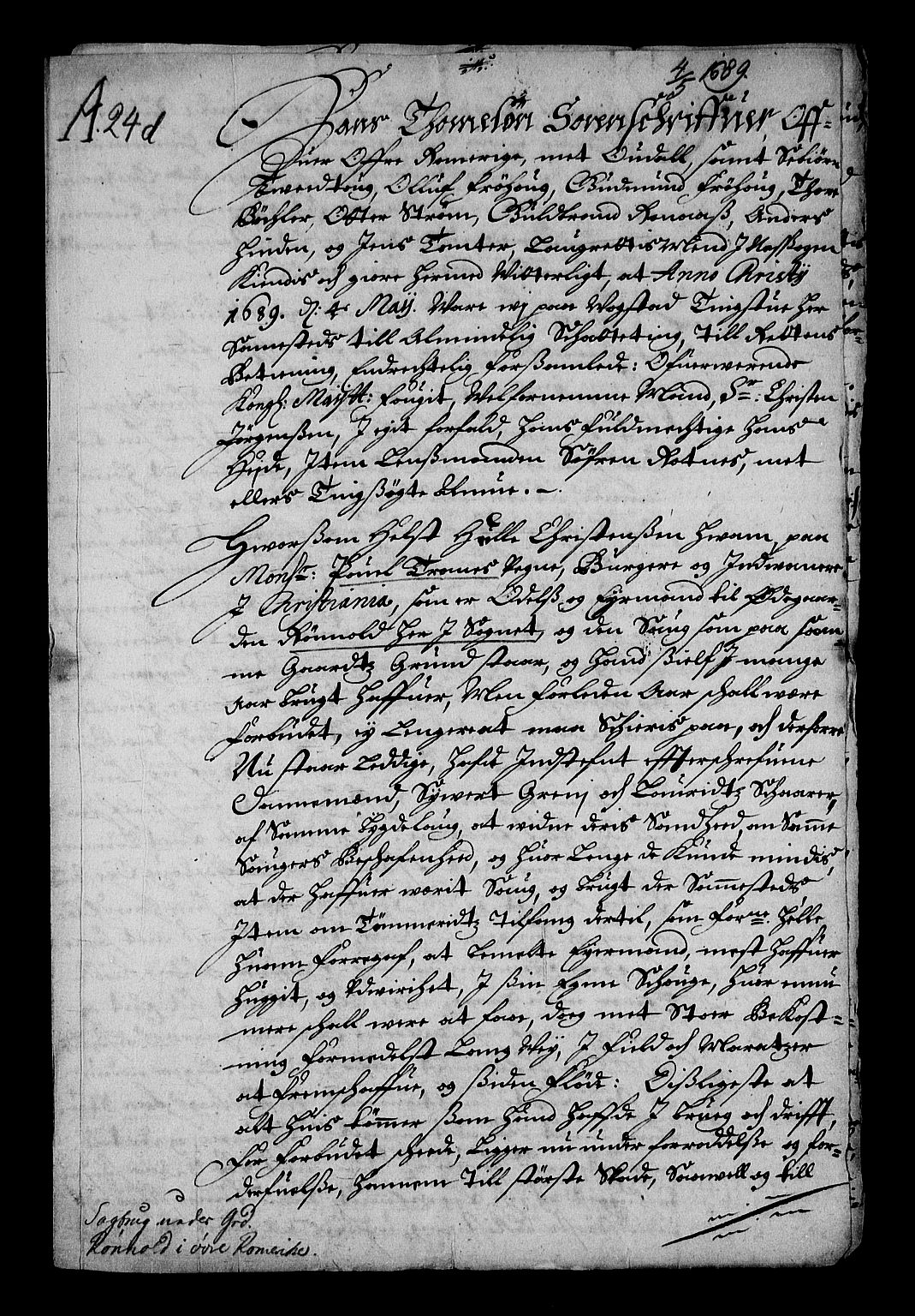 Stattholderembetet 1572-1771, RA/EA-2870/Af/L0003: Avskrifter av vedlegg til originale supplikker, nummerert i samsvar med supplikkbøkene, 1689-1691, p. 132