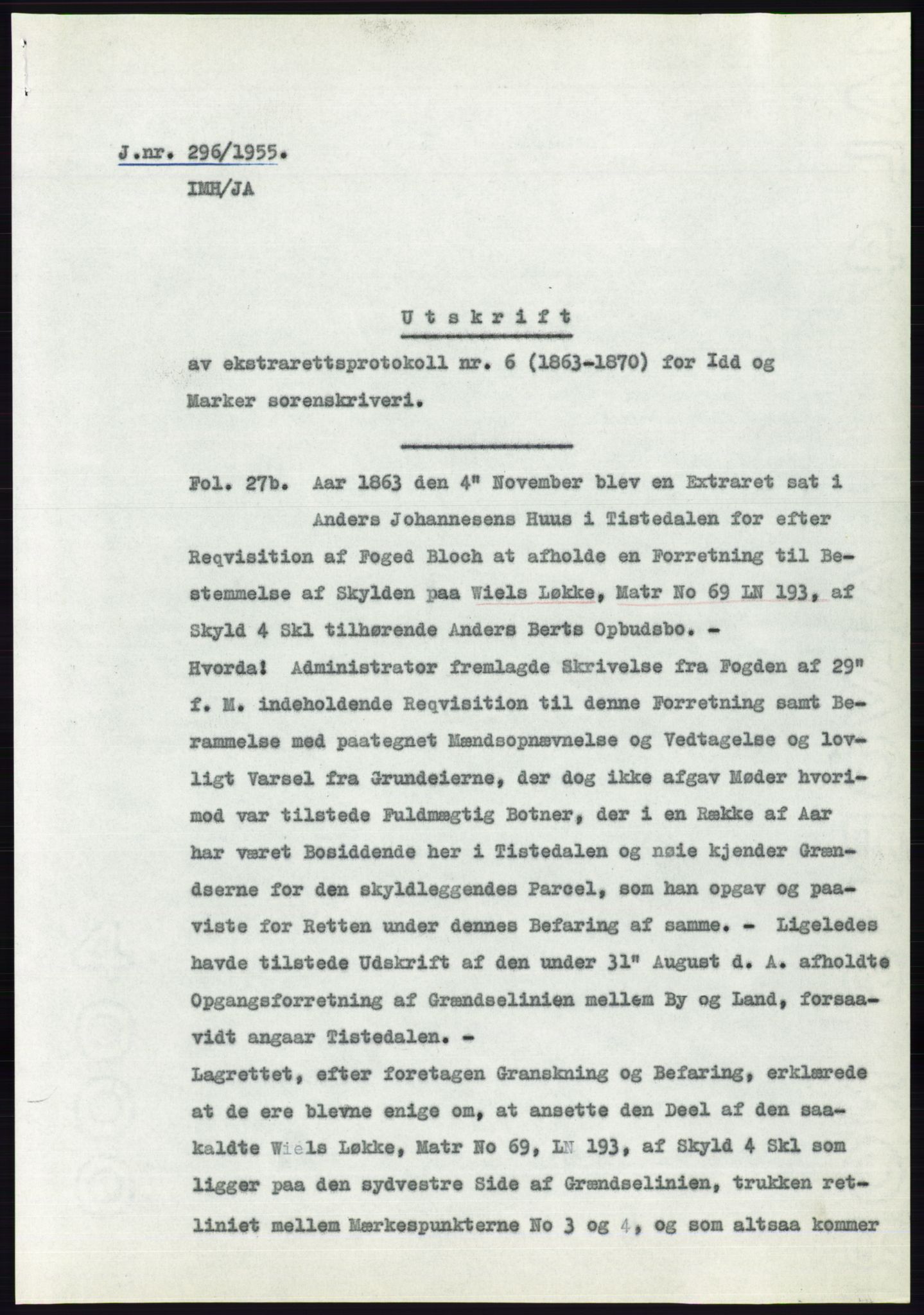 Statsarkivet i Oslo, SAO/A-10621/Z/Zd/L0002: Avskrifter, j.nr 5-691/1955, 1955, p. 245
