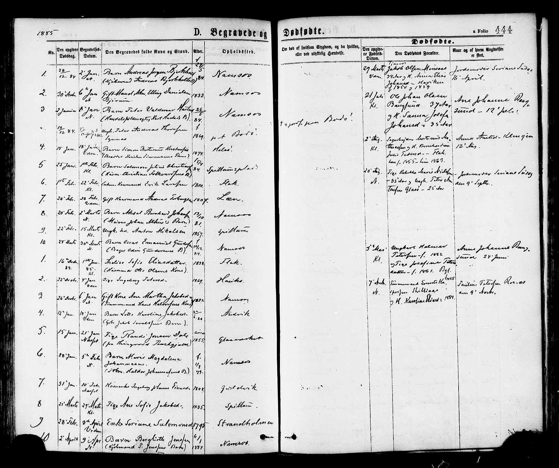 Ministerialprotokoller, klokkerbøker og fødselsregistre - Nord-Trøndelag, AV/SAT-A-1458/768/L0572: Parish register (official) no. 768A07, 1874-1886, p. 444