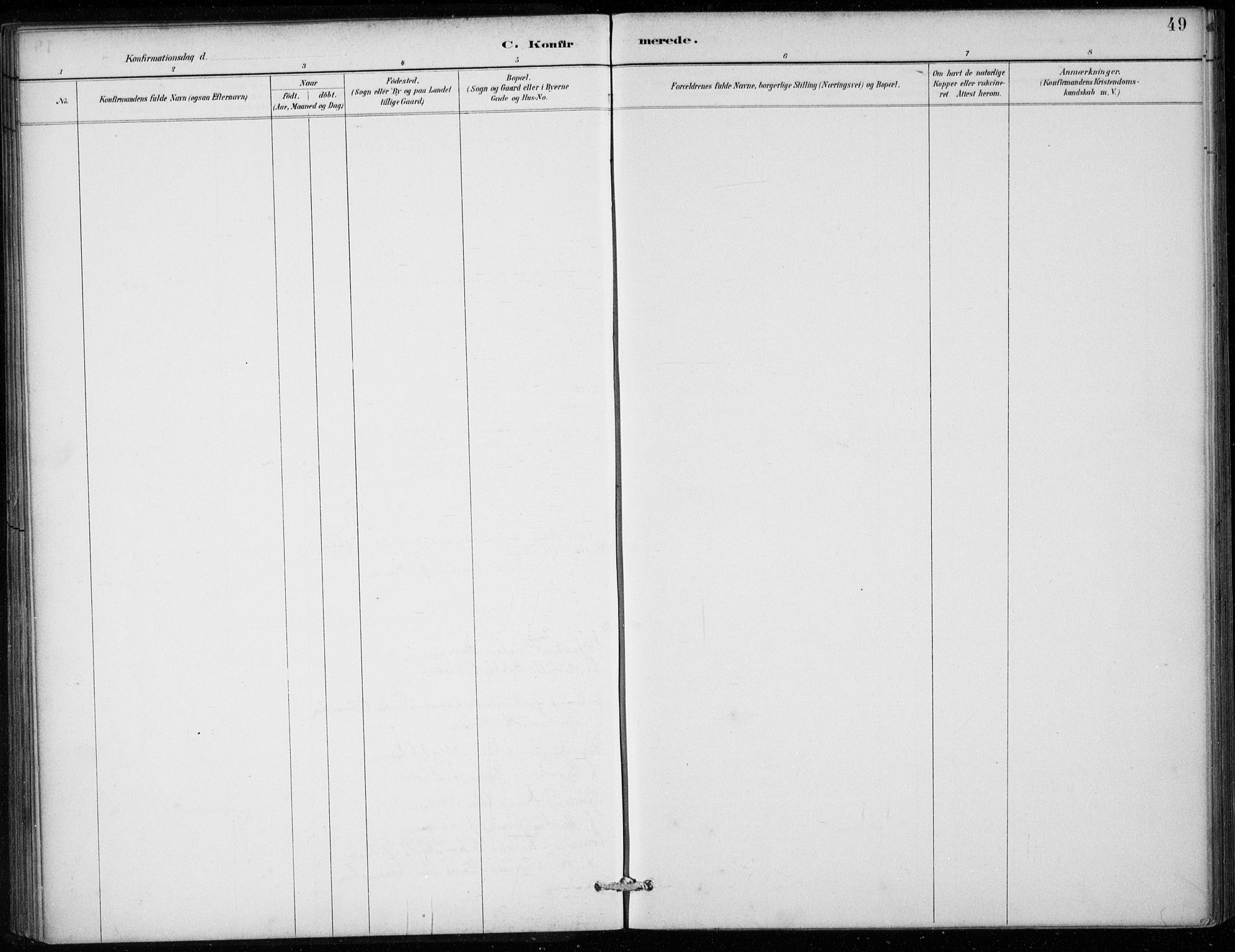 Den norske sjømannsmisjon i utlandet/Antwerpen, SAB/SAB/PA-0105/H/Ha/L0002: Parish register (official) no. A 2, 1887-1913, p. 49