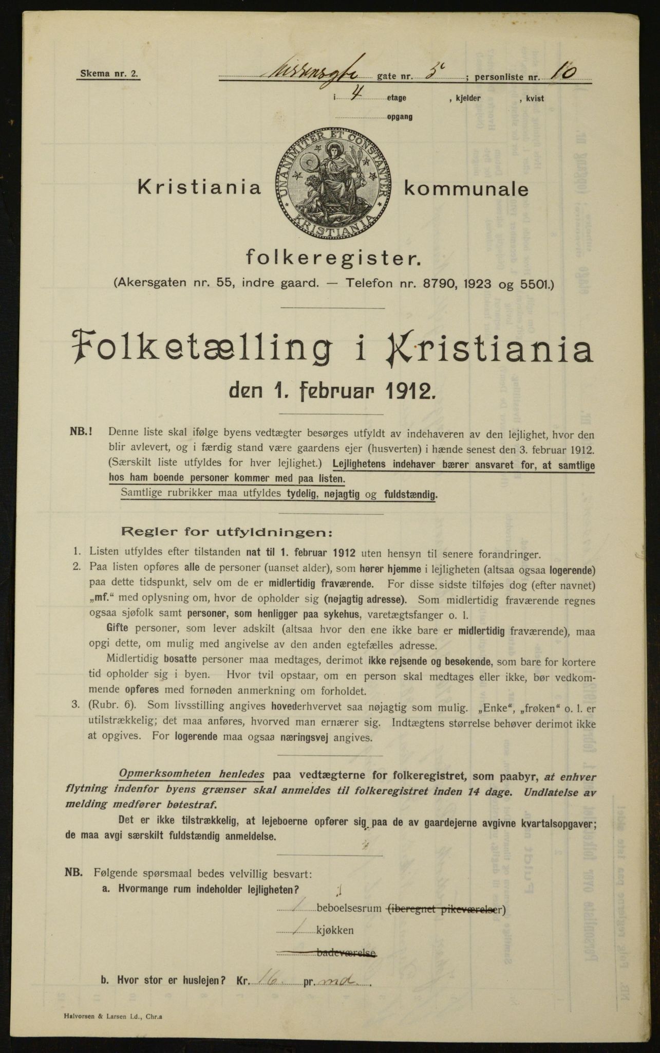 OBA, Municipal Census 1912 for Kristiania, 1912, p. 71770