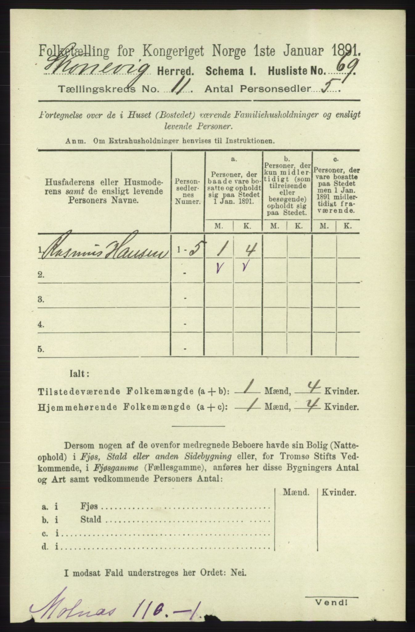 RA, 1891 census for 1212 Skånevik, 1891, p. 3320