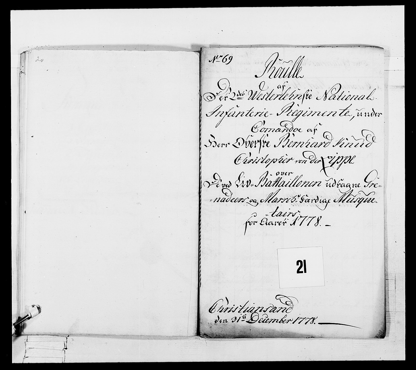 Generalitets- og kommissariatskollegiet, Det kongelige norske kommissariatskollegium, RA/EA-5420/E/Eh/L0106: 2. Vesterlenske nasjonale infanteriregiment, 1774-1780, p. 128