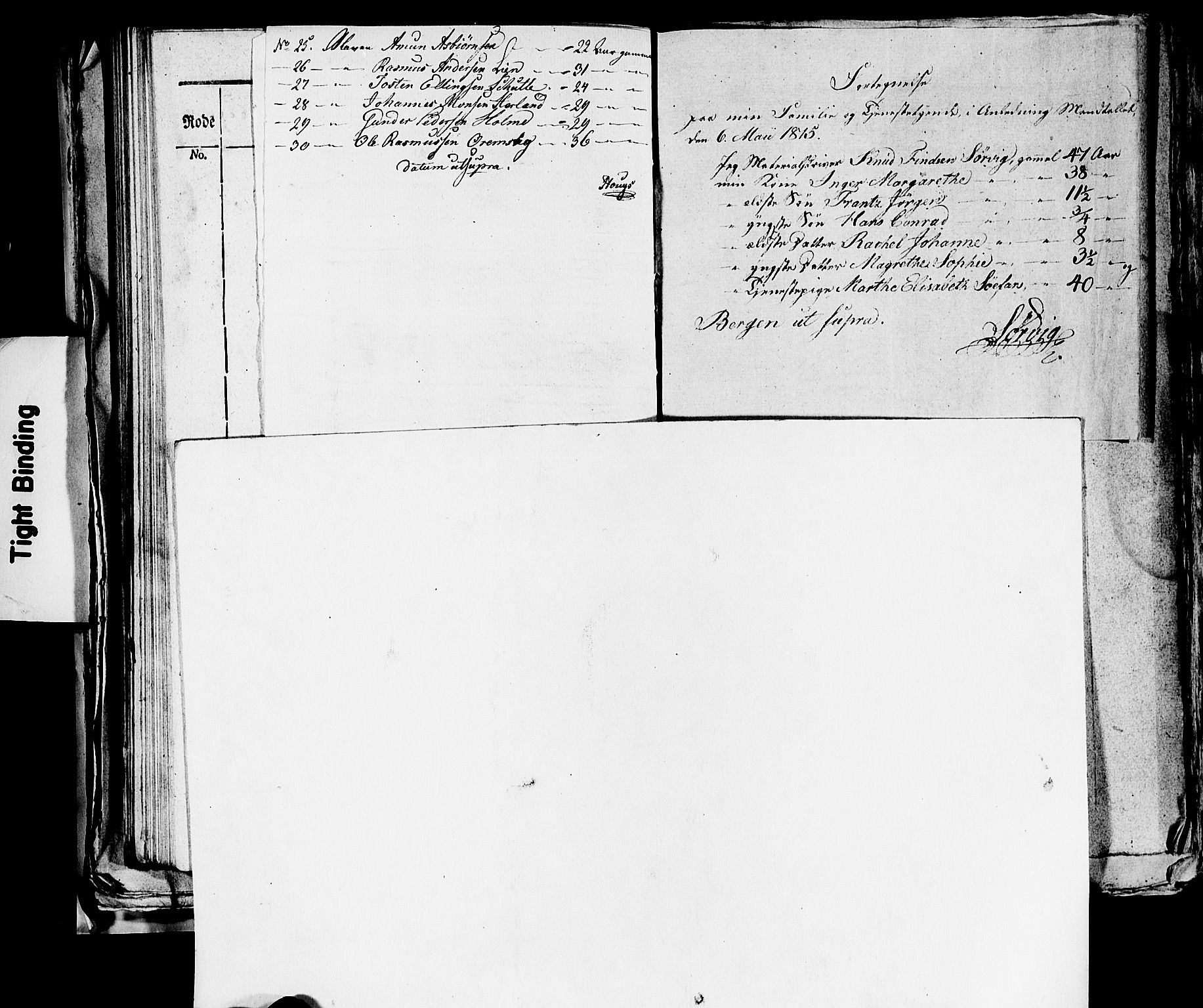 SAB, 1815 Census for Bergen, 1815, p. 996