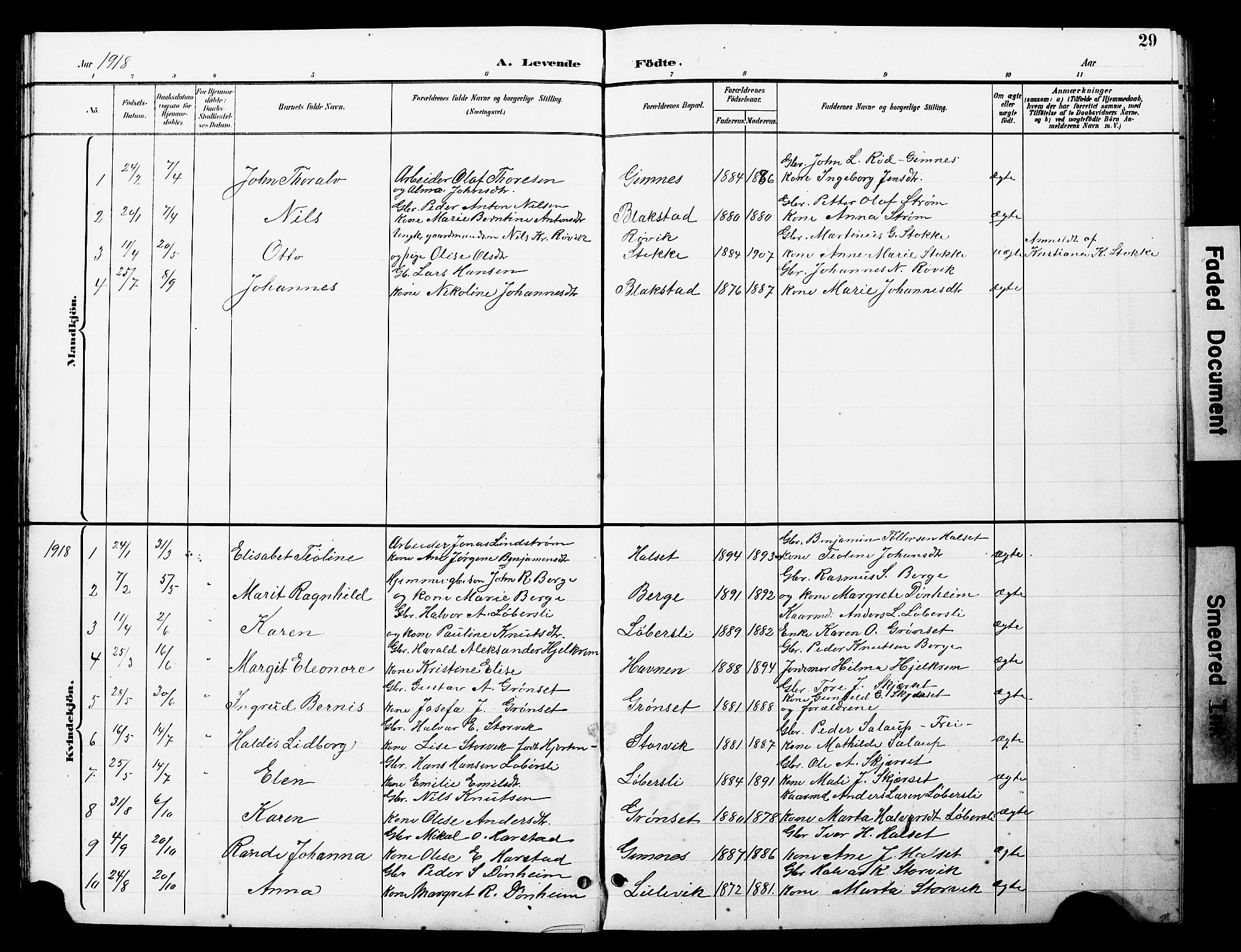 Ministerialprotokoller, klokkerbøker og fødselsregistre - Møre og Romsdal, AV/SAT-A-1454/585/L0973: Parish register (copy) no. 585C01, 1893-1930, p. 29