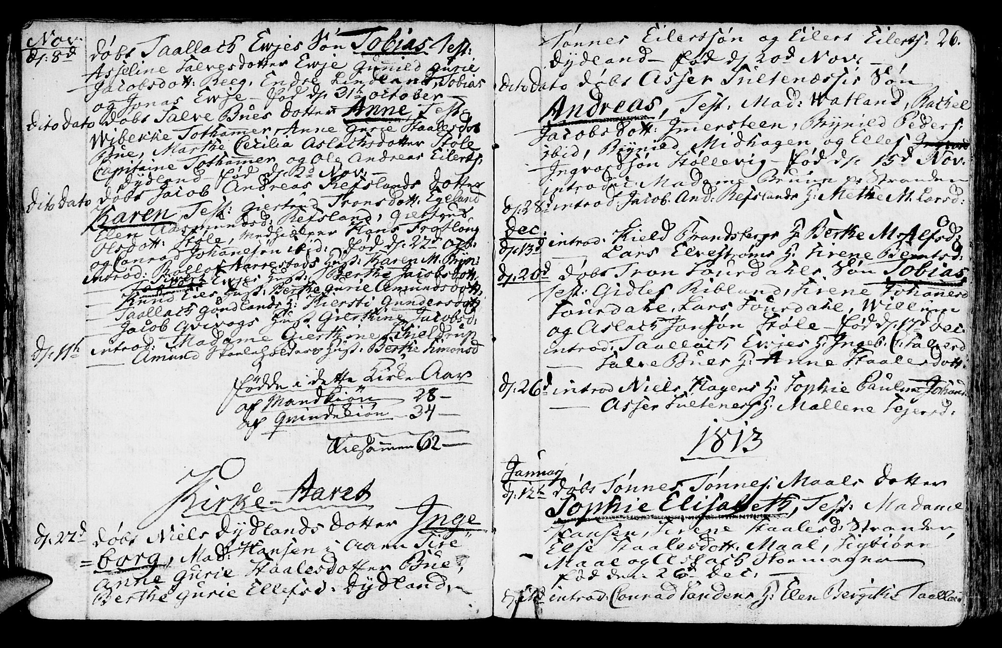 Sokndal sokneprestkontor, SAST/A-101808: Parish register (official) no. A 5, 1806-1826, p. 26
