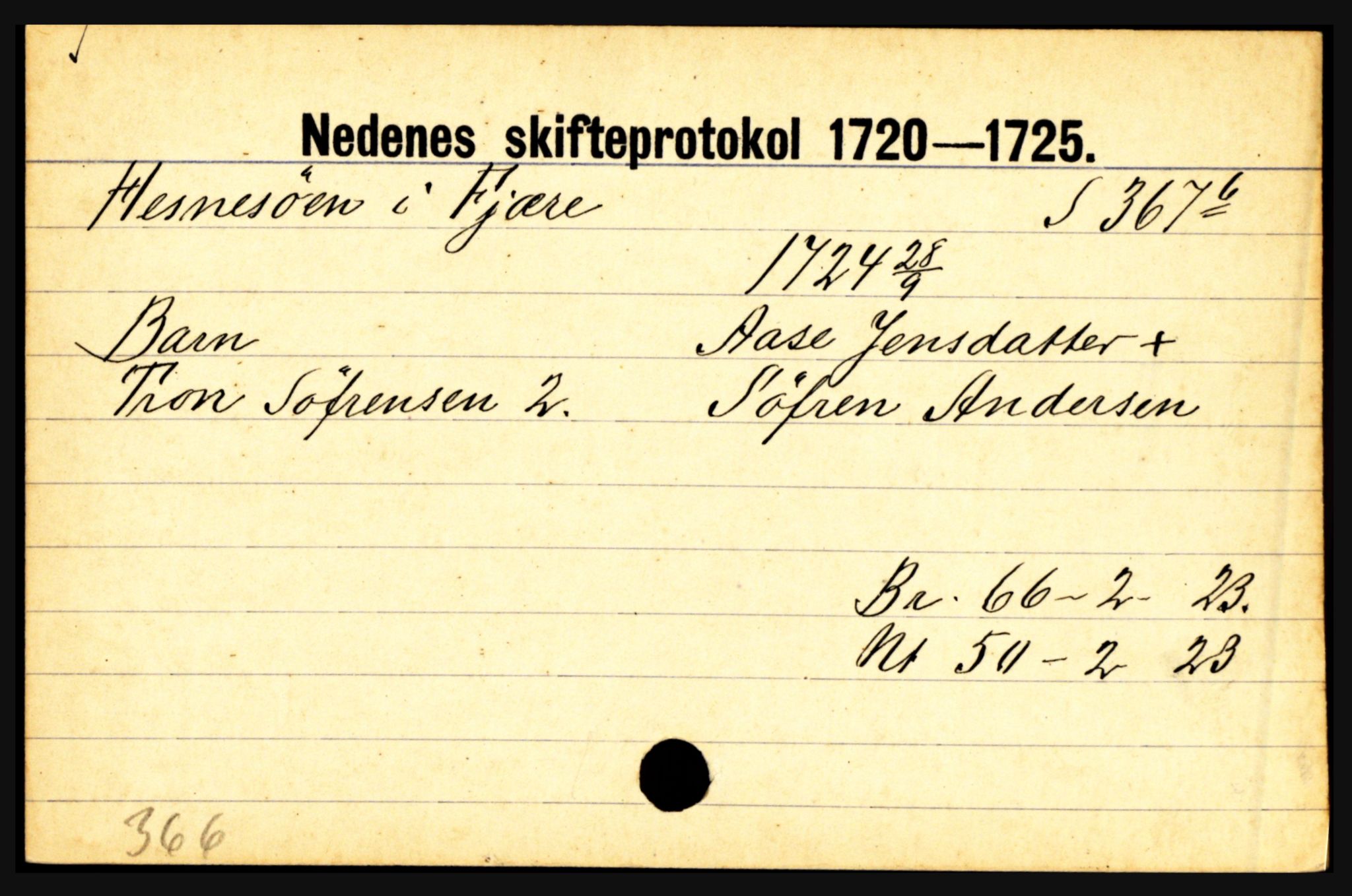 Nedenes sorenskriveri før 1824, AV/SAK-1221-0007/H, p. 11983