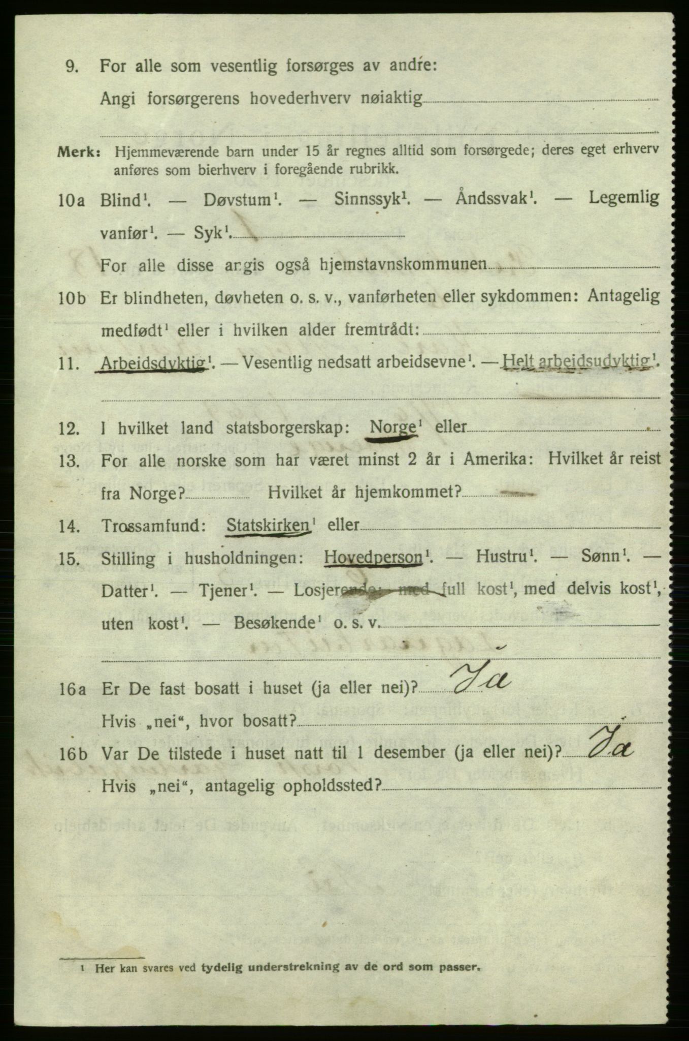 SAO, 1920 census for Fredrikshald, 1920, p. 27170