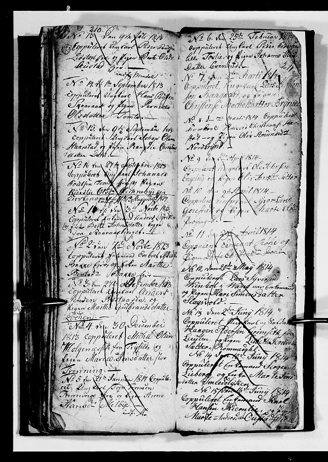 Romedal prestekontor, SAH/PREST-004/L/L0004: Parish register (copy) no. 4, 1807-1814, p. 210-211