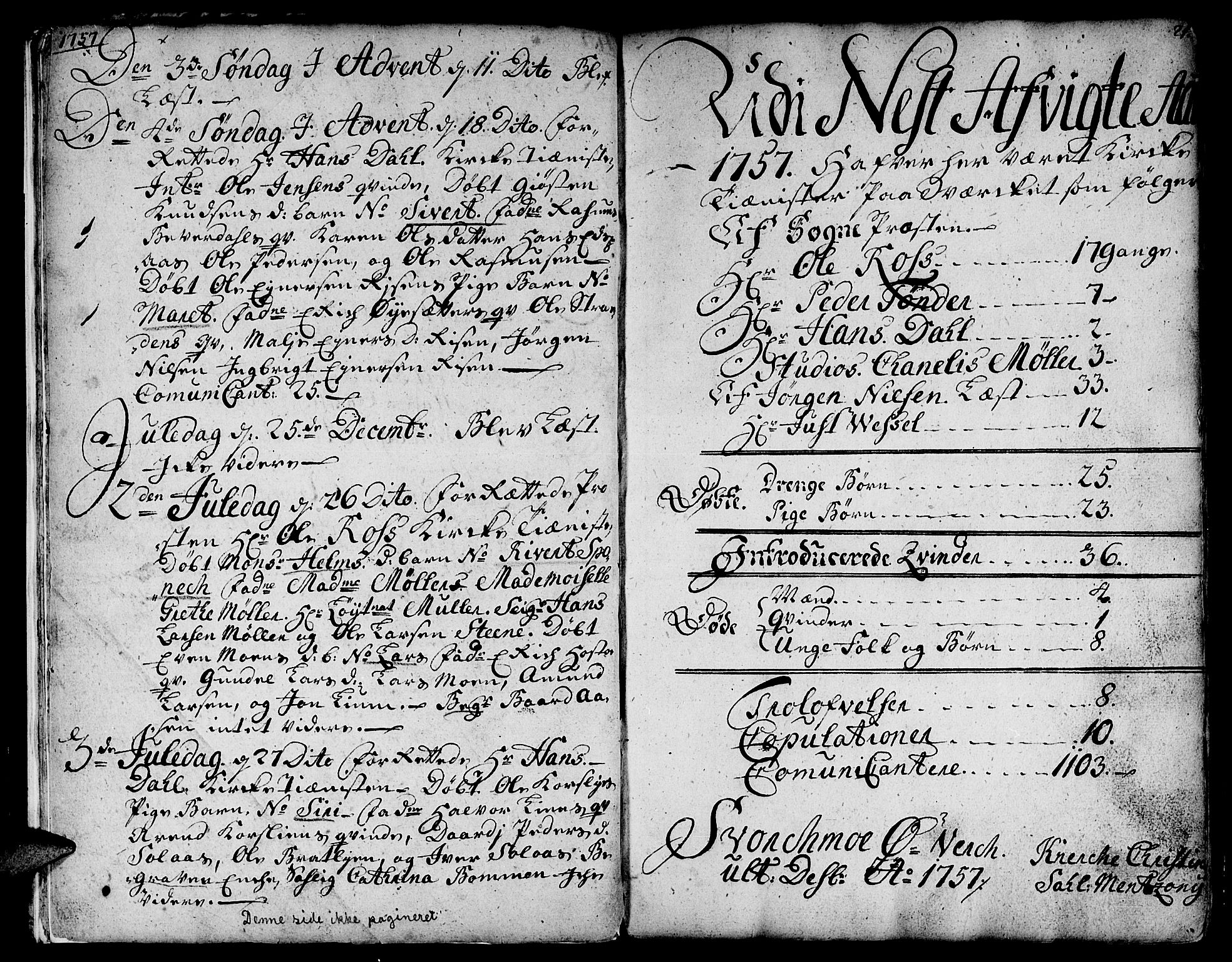 Ministerialprotokoller, klokkerbøker og fødselsregistre - Sør-Trøndelag, SAT/A-1456/671/L0840: Parish register (official) no. 671A02, 1756-1794, p. 23-24
