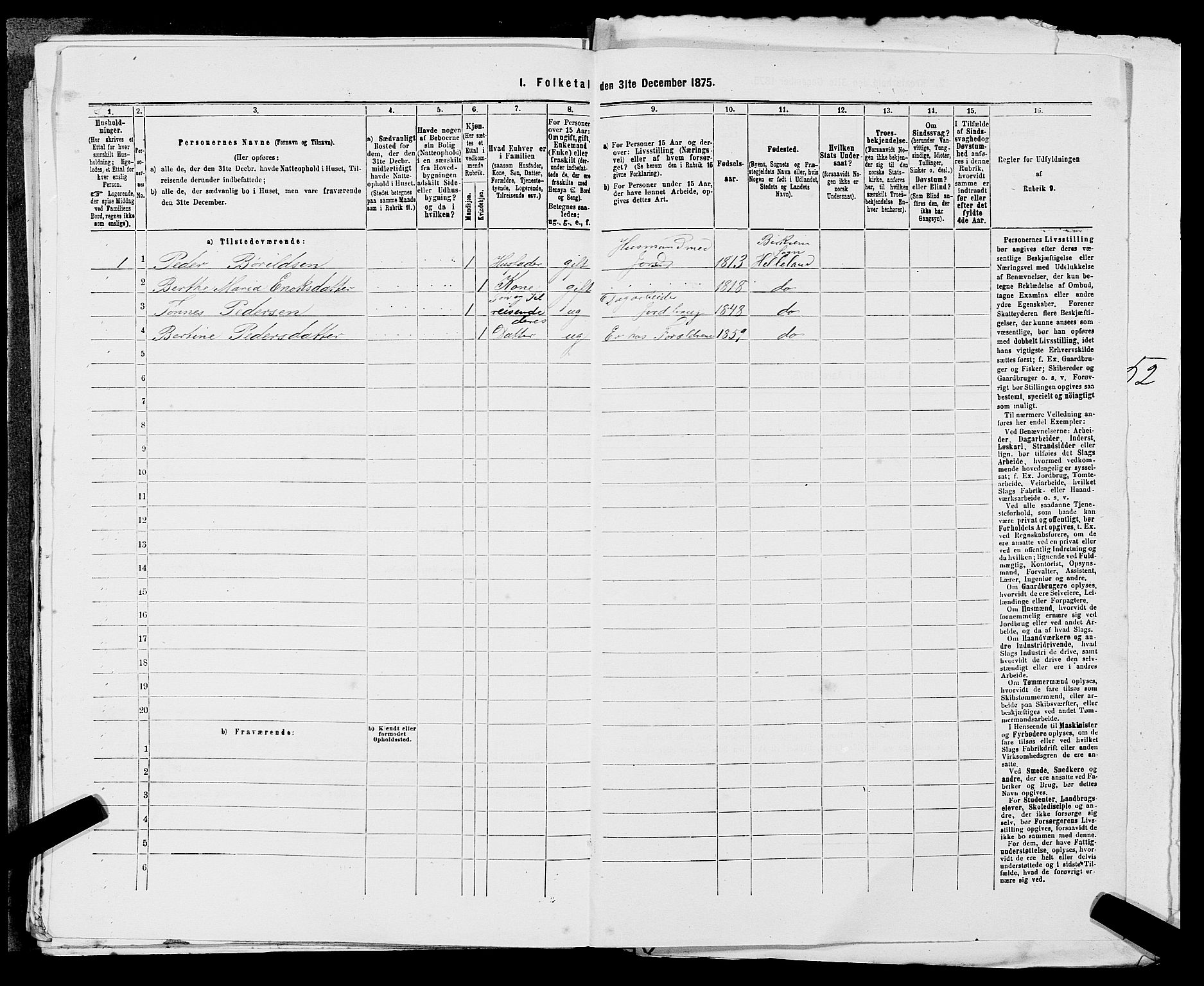 SAST, 1875 census for 1115P Helleland, 1875, p. 770