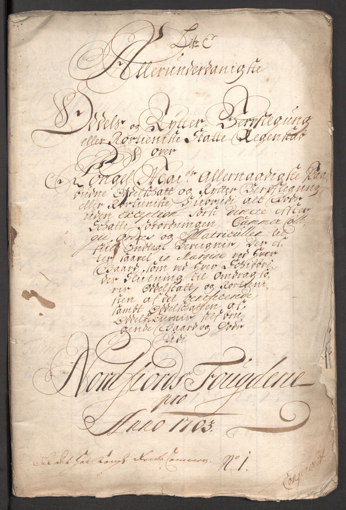 Rentekammeret inntil 1814, Reviderte regnskaper, Fogderegnskap, RA/EA-4092/R53/L3427: Fogderegnskap Sunn- og Nordfjord, 1703, p. 161