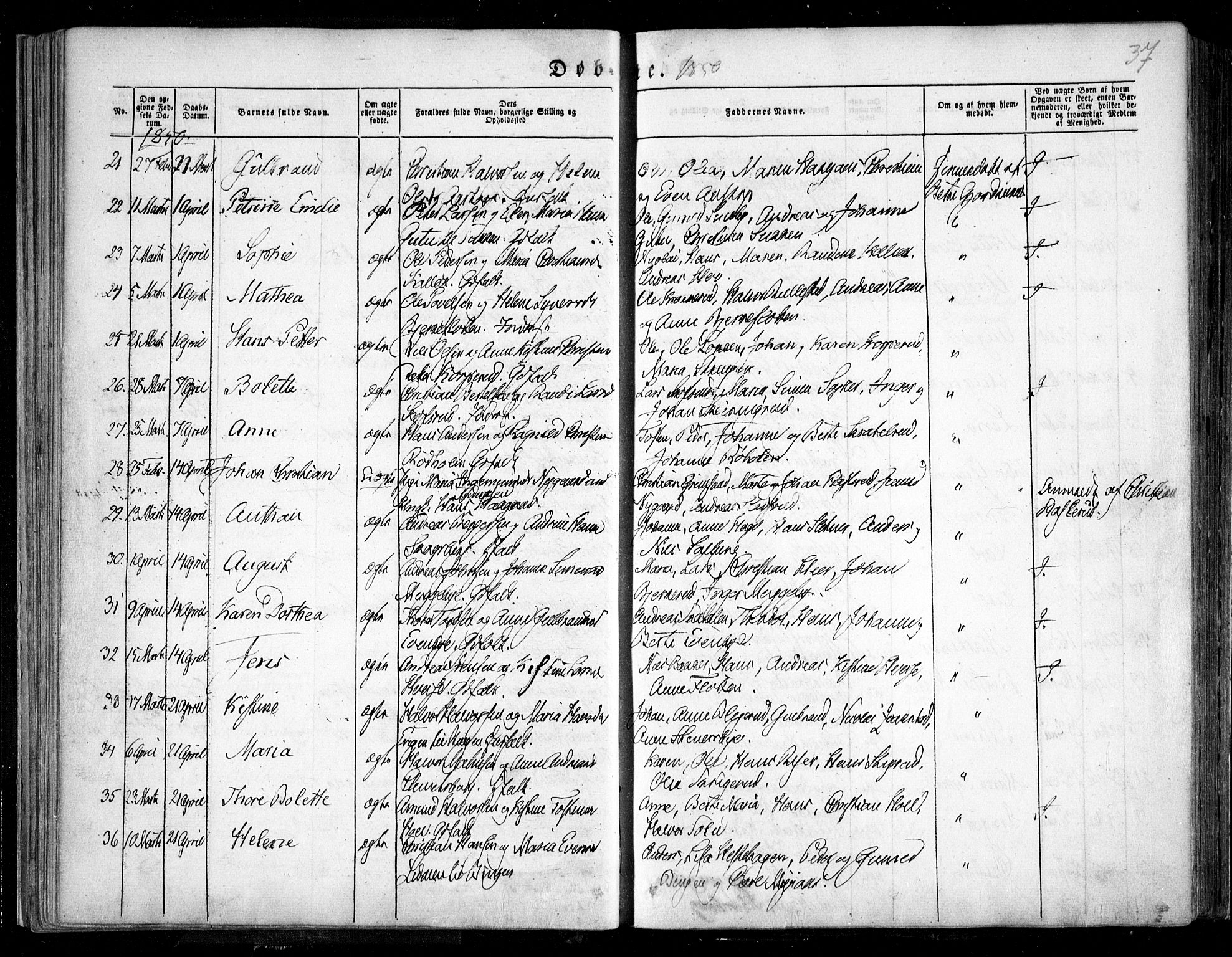 Trøgstad prestekontor Kirkebøker, SAO/A-10925/F/Fa/L0007: Parish register (official) no. I 7, 1845-1854, p. 37
