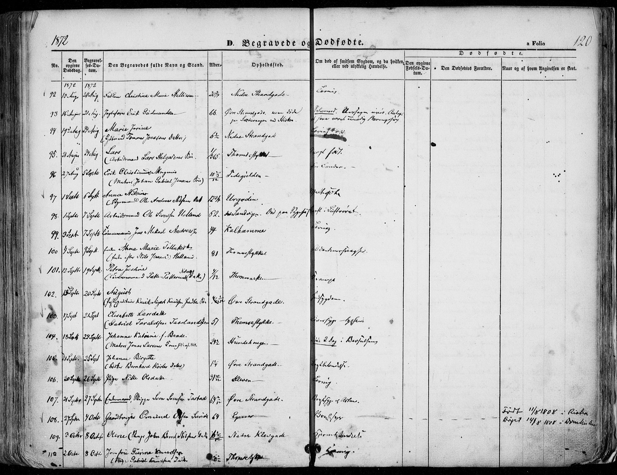 Domkirken sokneprestkontor, SAST/A-101812/001/30/30BA/L0020: Parish register (official) no. A 19, 1858-1877, p. 120