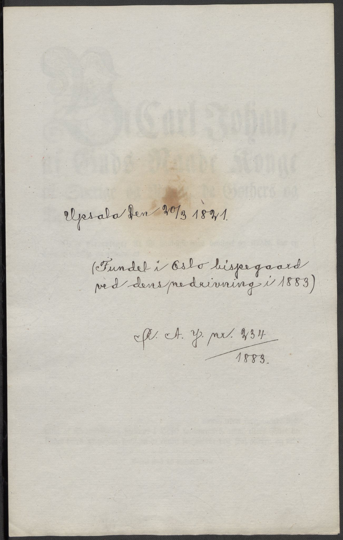 Riksarkivets diplomsamling, RA/EA-5965/F15/L0010: Prestearkiv - Akershus og Hedmark, 1577-1821, p. 74