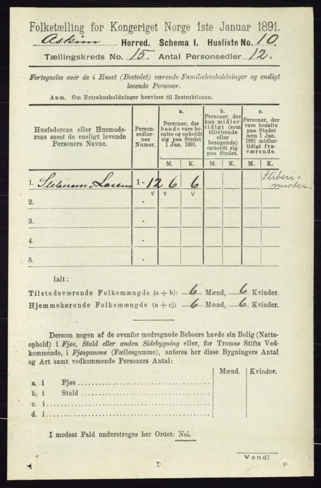 RA, 1891 census for 0124 Askim, 1891, p. 2427