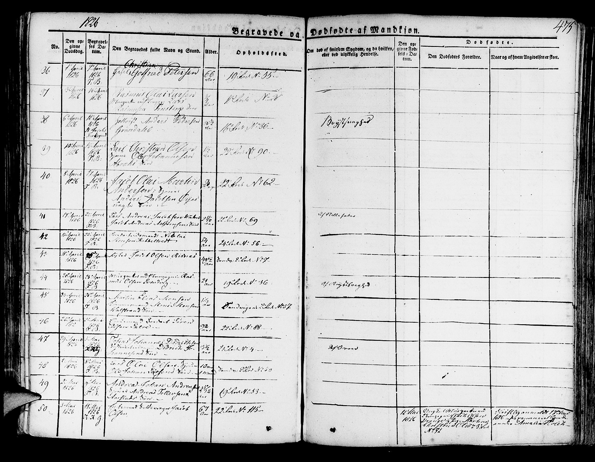 Korskirken sokneprestembete, SAB/A-76101/H/Haa/L0014: Parish register (official) no. A 14, 1823-1835, p. 475