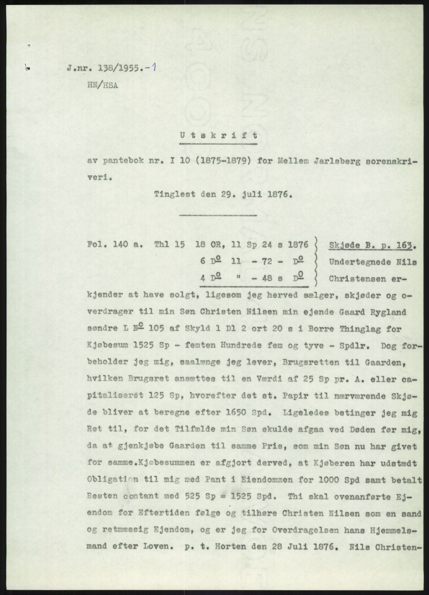 Statsarkivet i Kongsberg, AV/SAKO-A-0001, 1954-1955, p. 404