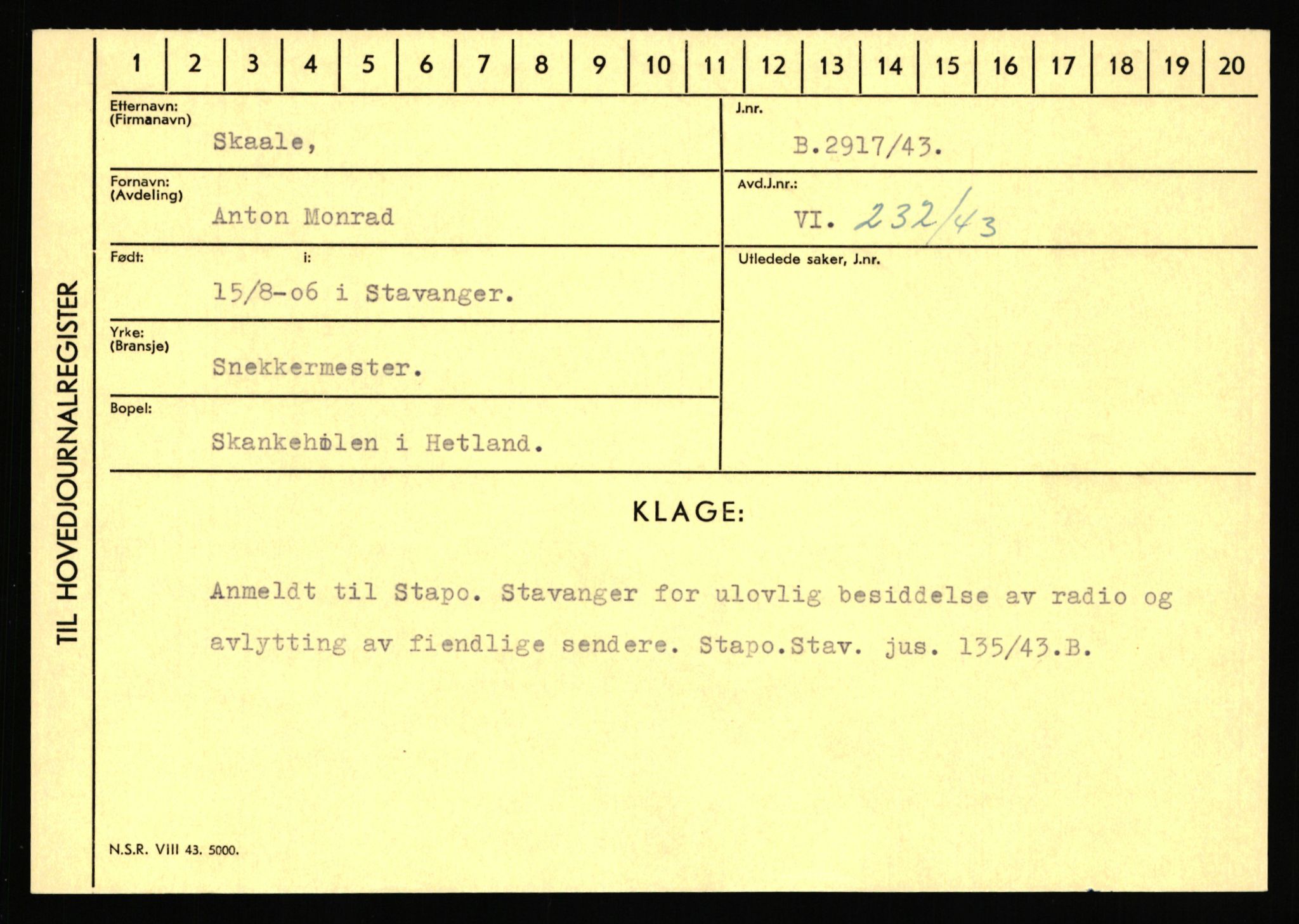 Statspolitiet - Hovedkontoret / Osloavdelingen, AV/RA-S-1329/C/Ca/L0014: Seterlien - Svartås, 1943-1945, p. 560