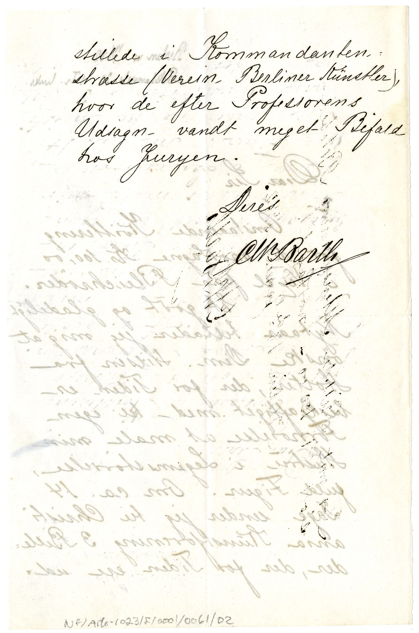 Diderik Maria Aalls brevsamling, NF/Ark-1023/F/L0001: D.M. Aalls brevsamling. A - B, 1738-1889, p. 661