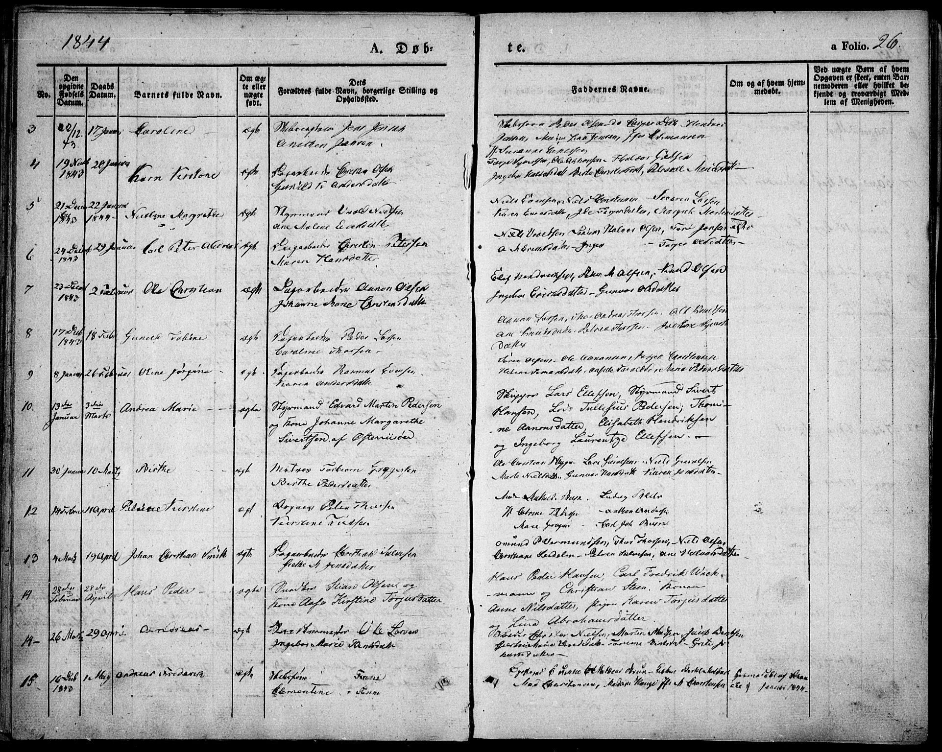 Risør sokneprestkontor, SAK/1111-0035/F/Fa/L0003: Parish register (official) no. A 3, 1838-1864, p. 26