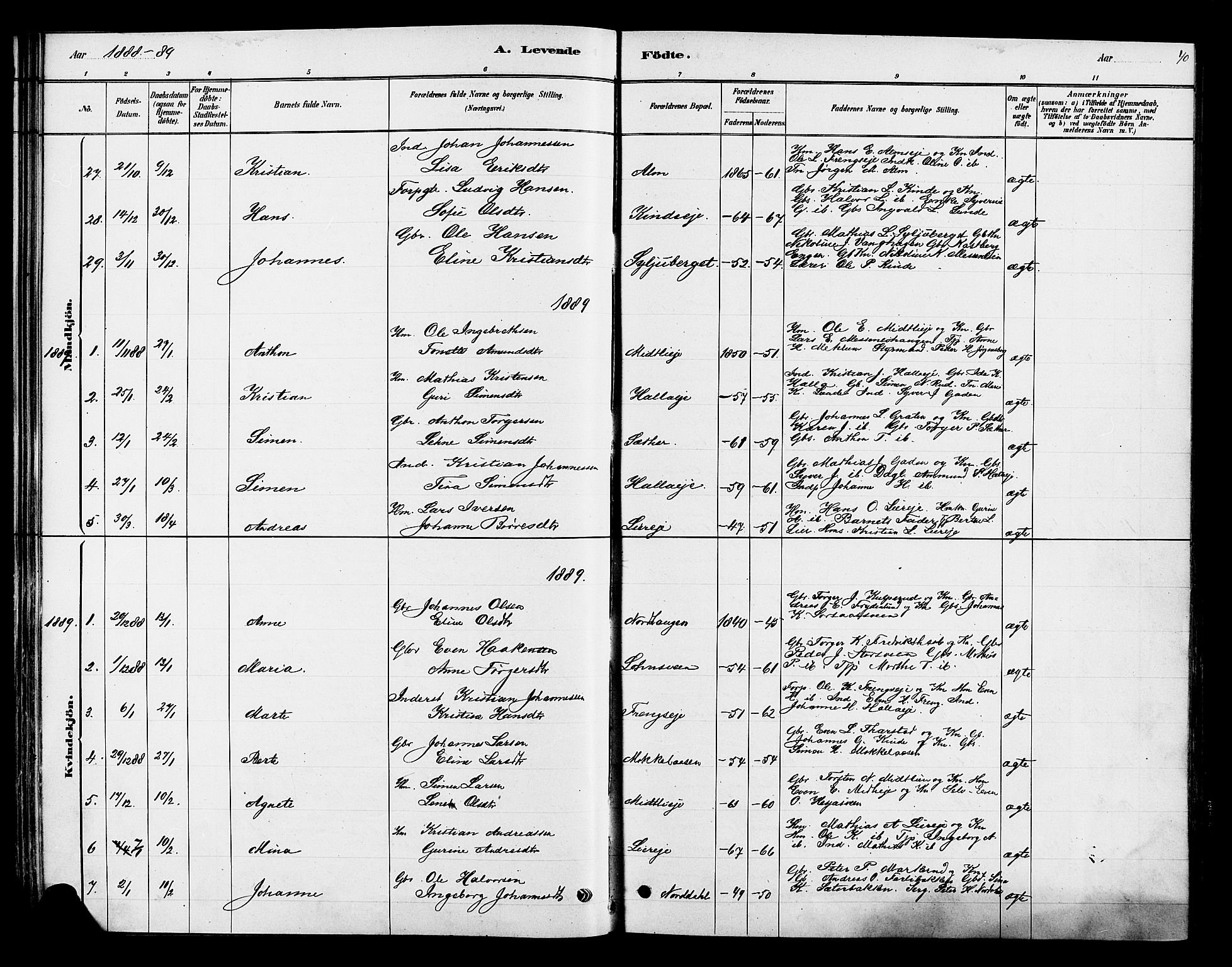 Ringsaker prestekontor, AV/SAH-PREST-014/K/Ka/L0013: Parish register (official) no. 13, 1879-1890, p. 40